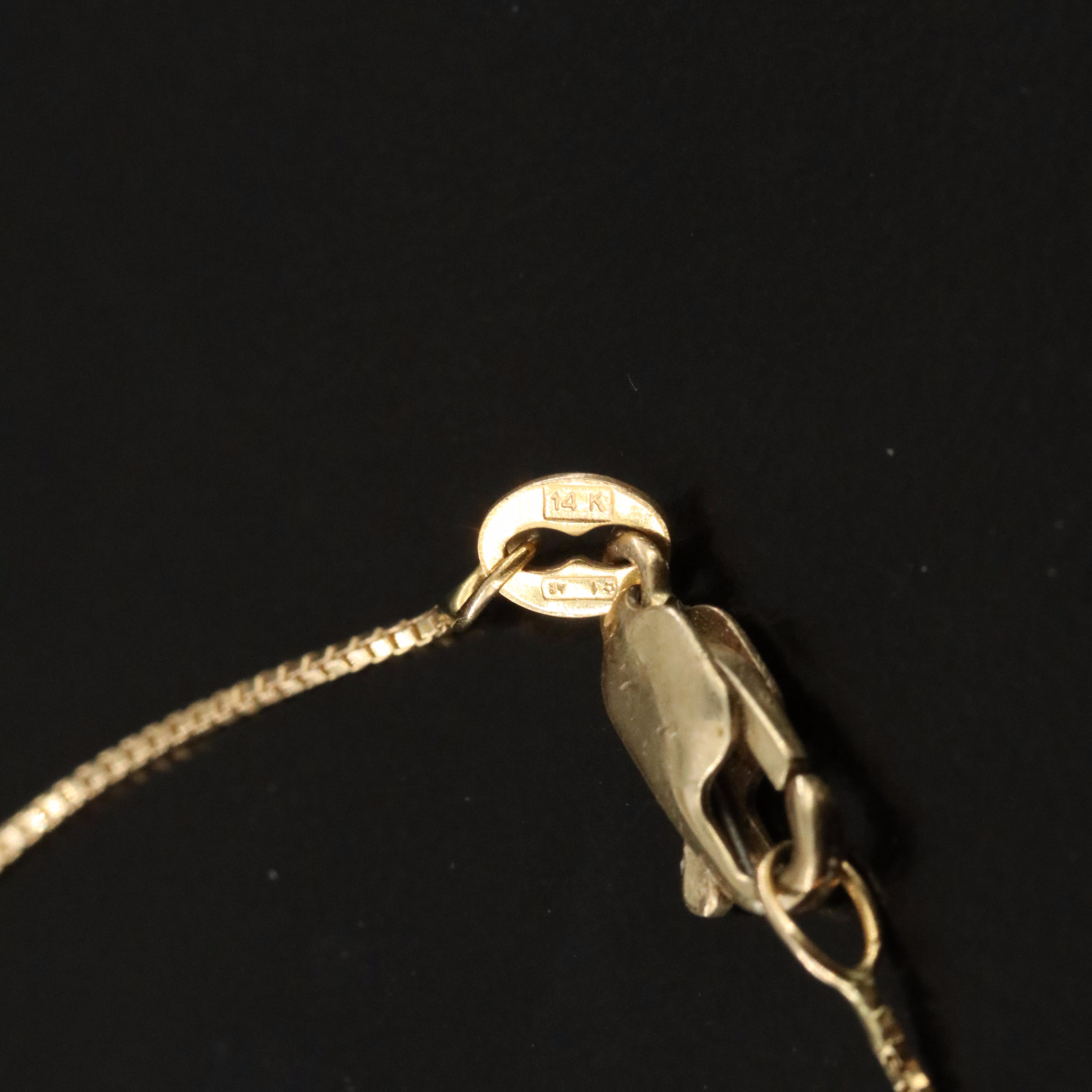 14K Ruby and Diamond Bar Pendant Necklace