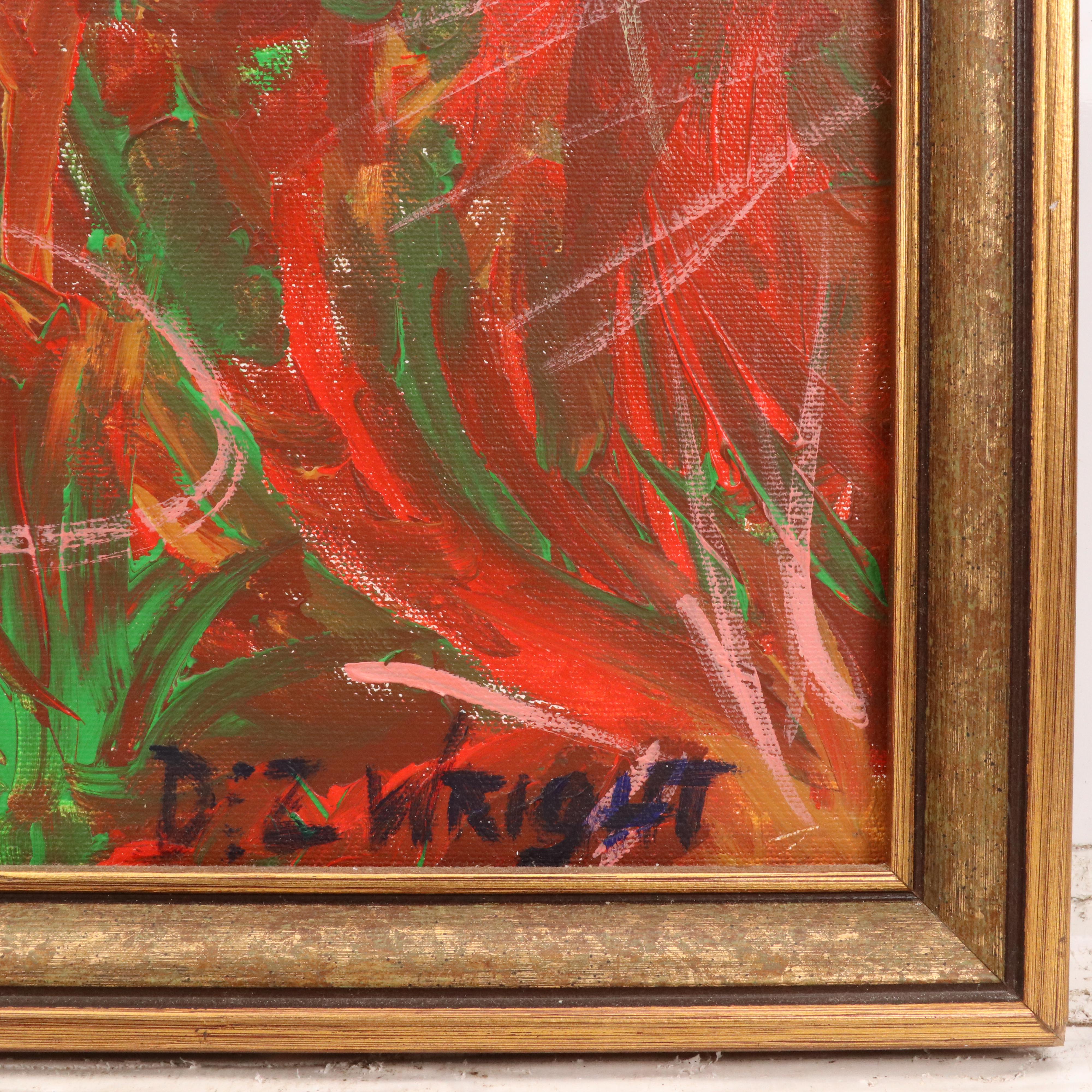 Diz Wright Abstract Oil Painting, Late 20th / 21st Century