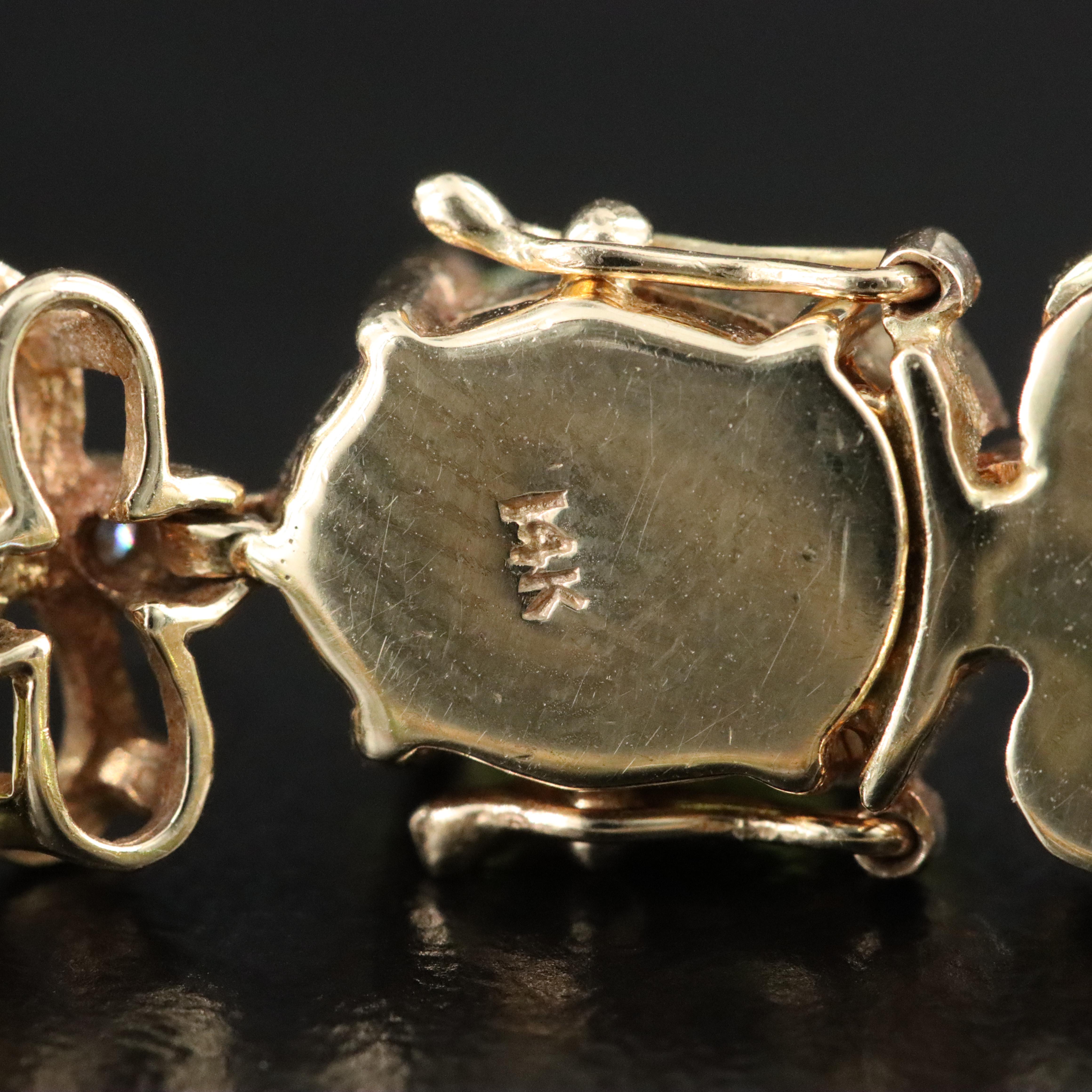 14K Peridot and Diamond Bracelet