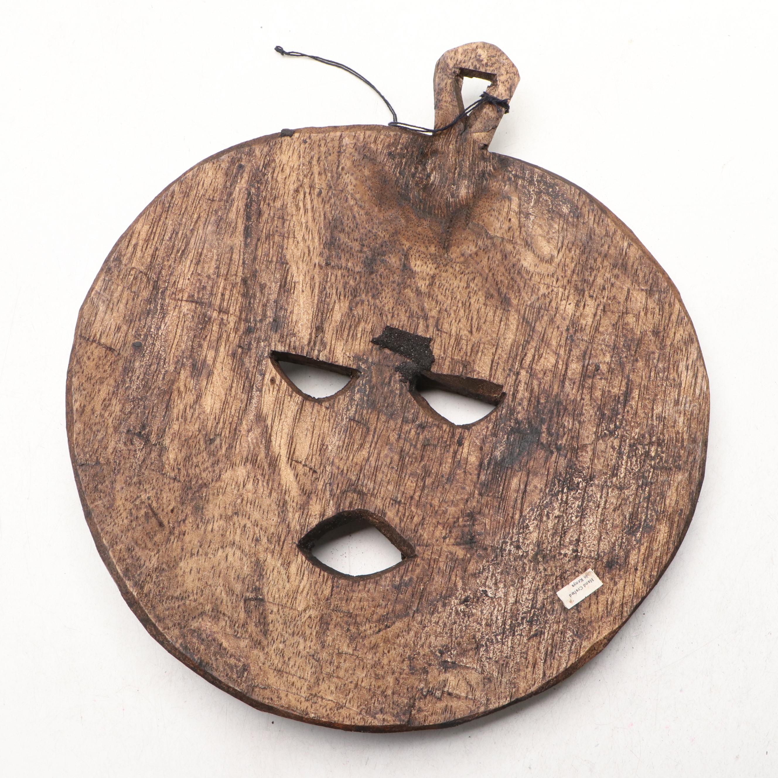 Haitian Carved Wood Female Figure with Kenyan Stone Mask and Other African Décor