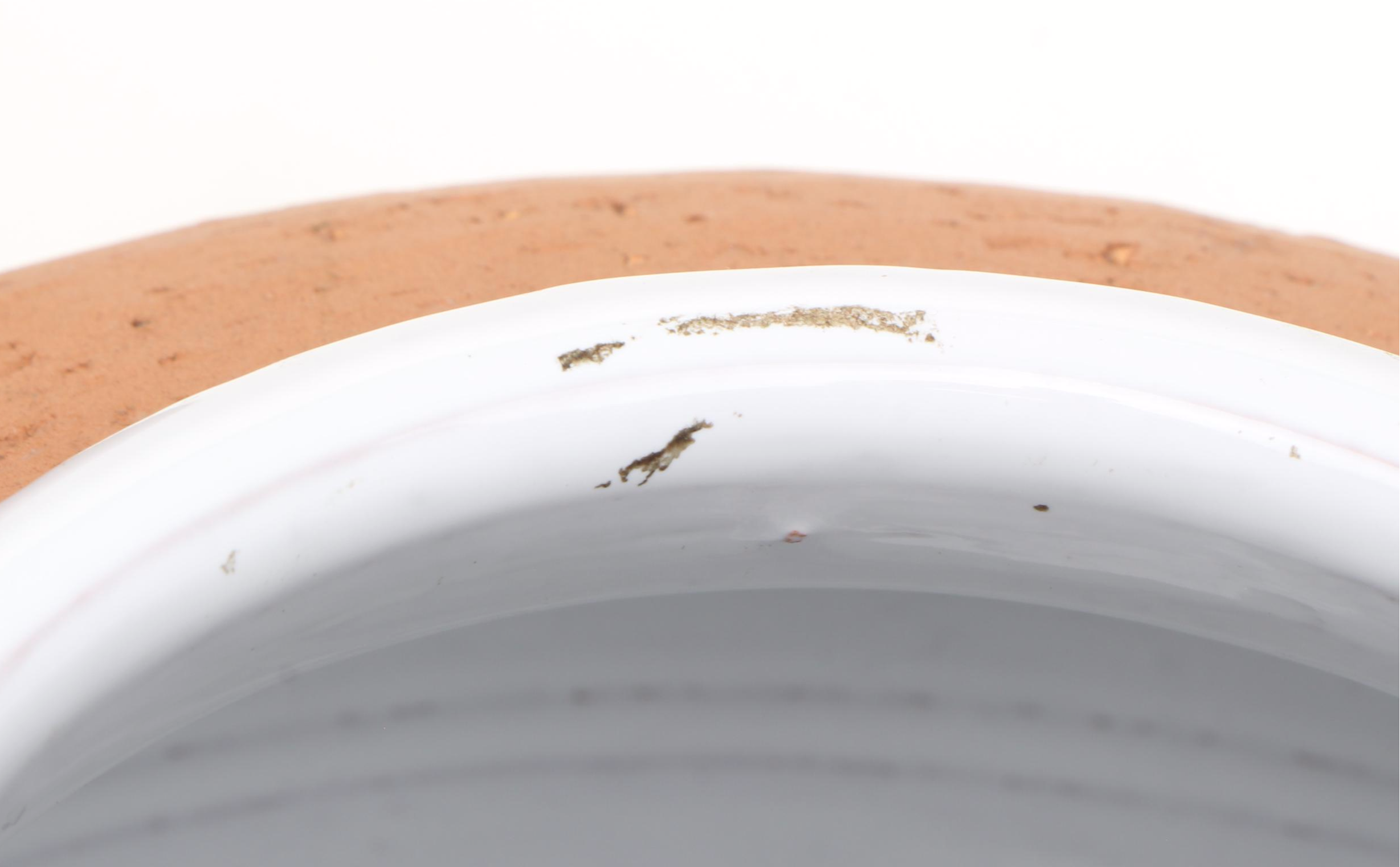 Terracotta & White Glazed Vases