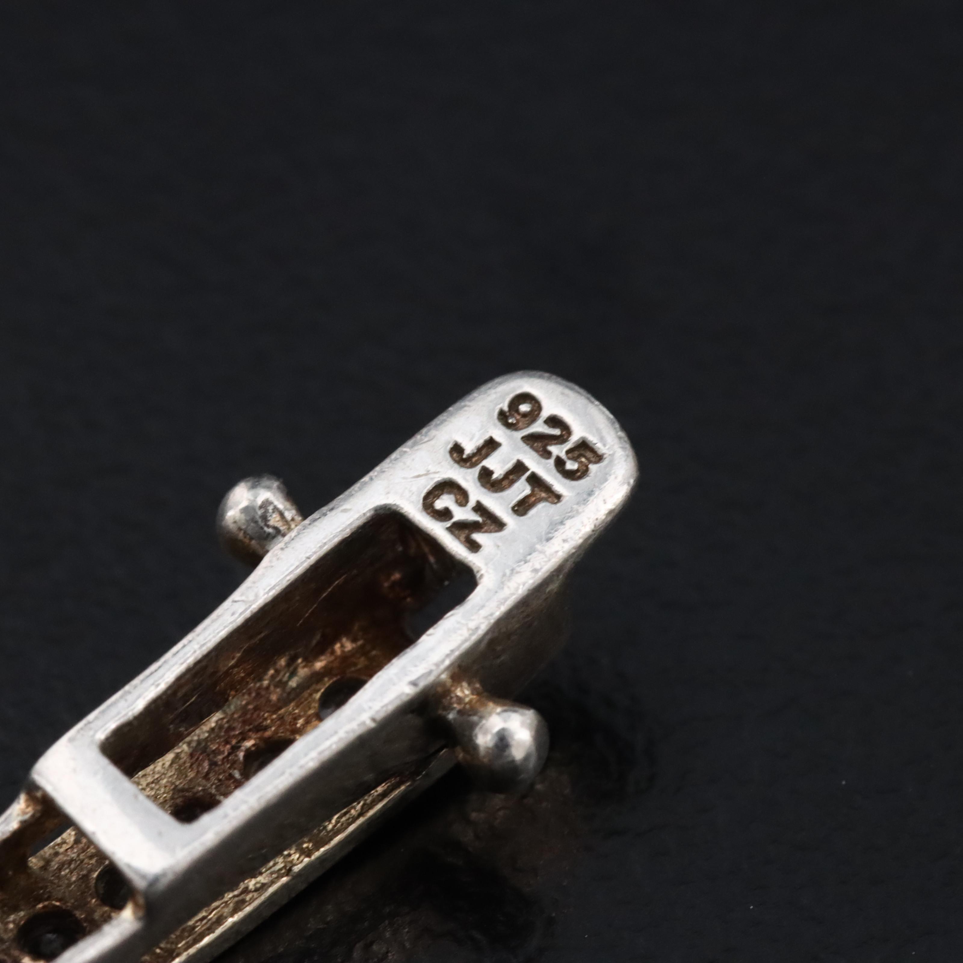 Sterling Amethyst and CZ Bracelet