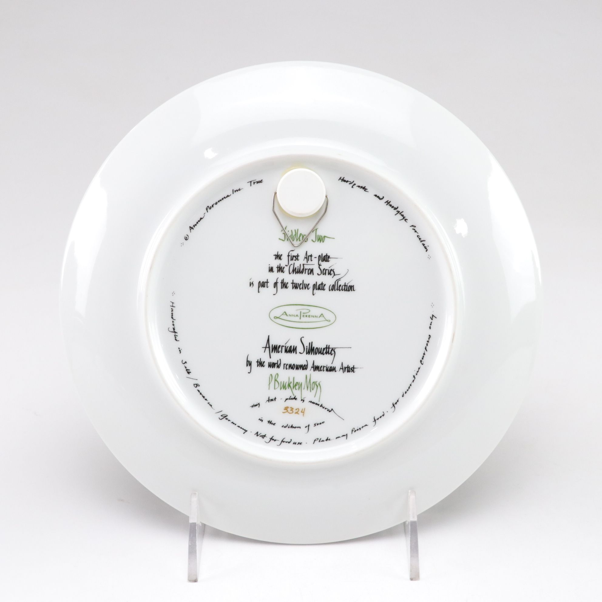 P. Buckley Moss "Two Fiddlers" Illustrated Plates, Tray & More