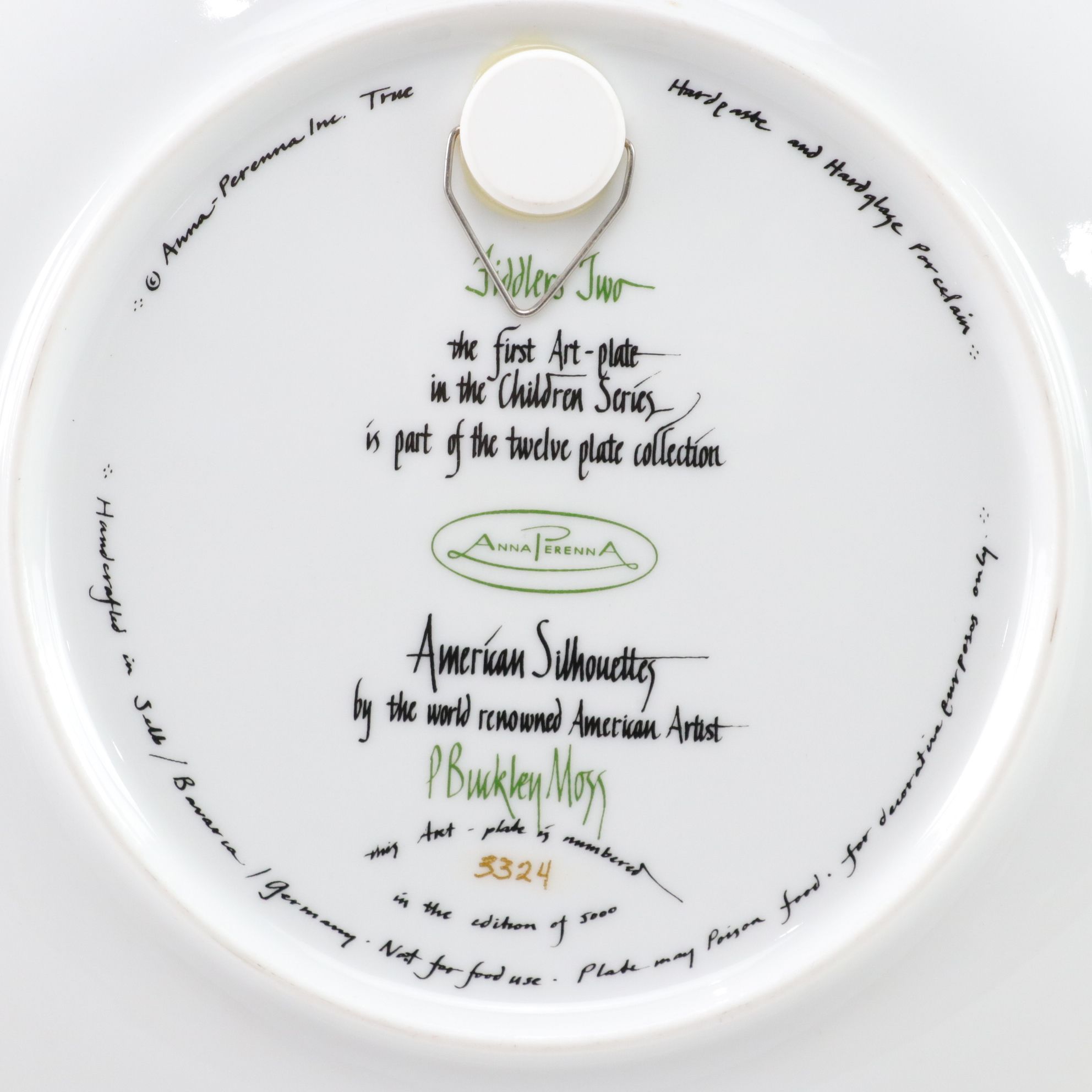 P. Buckley Moss "Two Fiddlers" Illustrated Plates, Tray & More