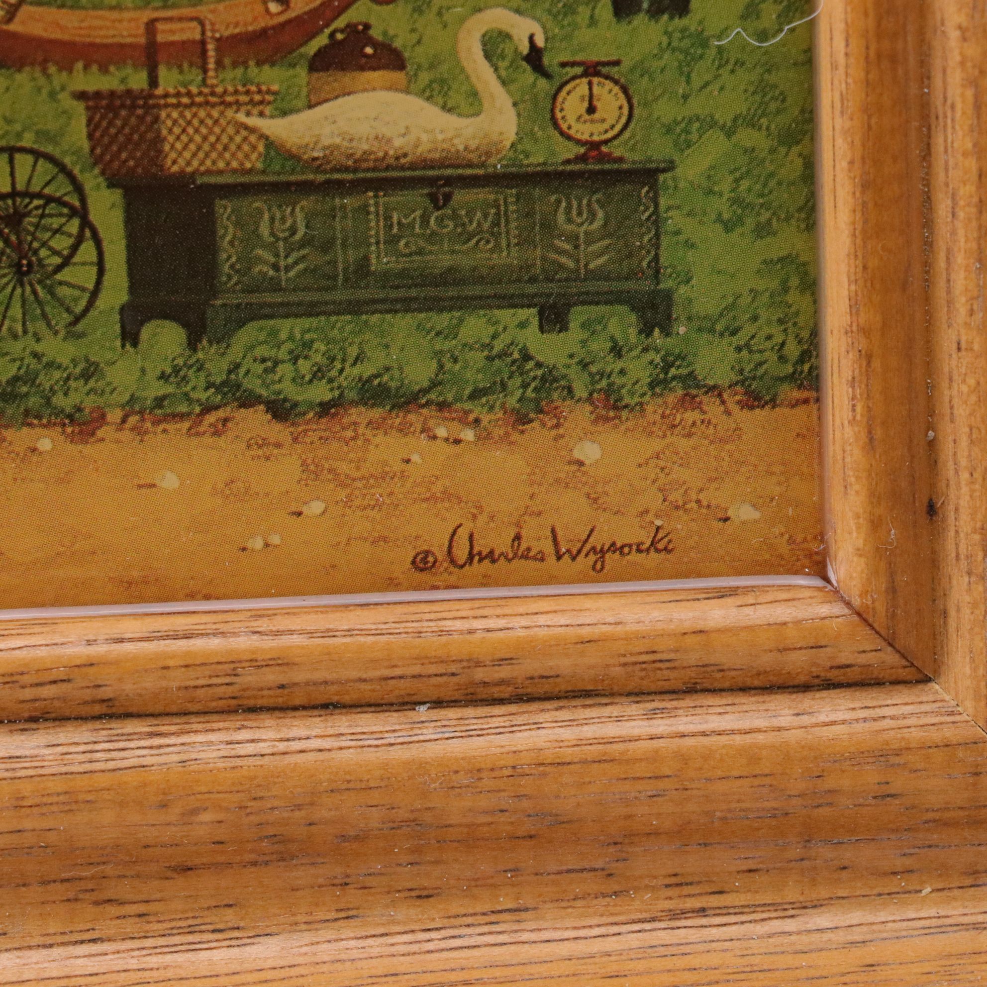 P. Buckley Moss "Two Fiddlers" Illustrated Plates, Tray & More