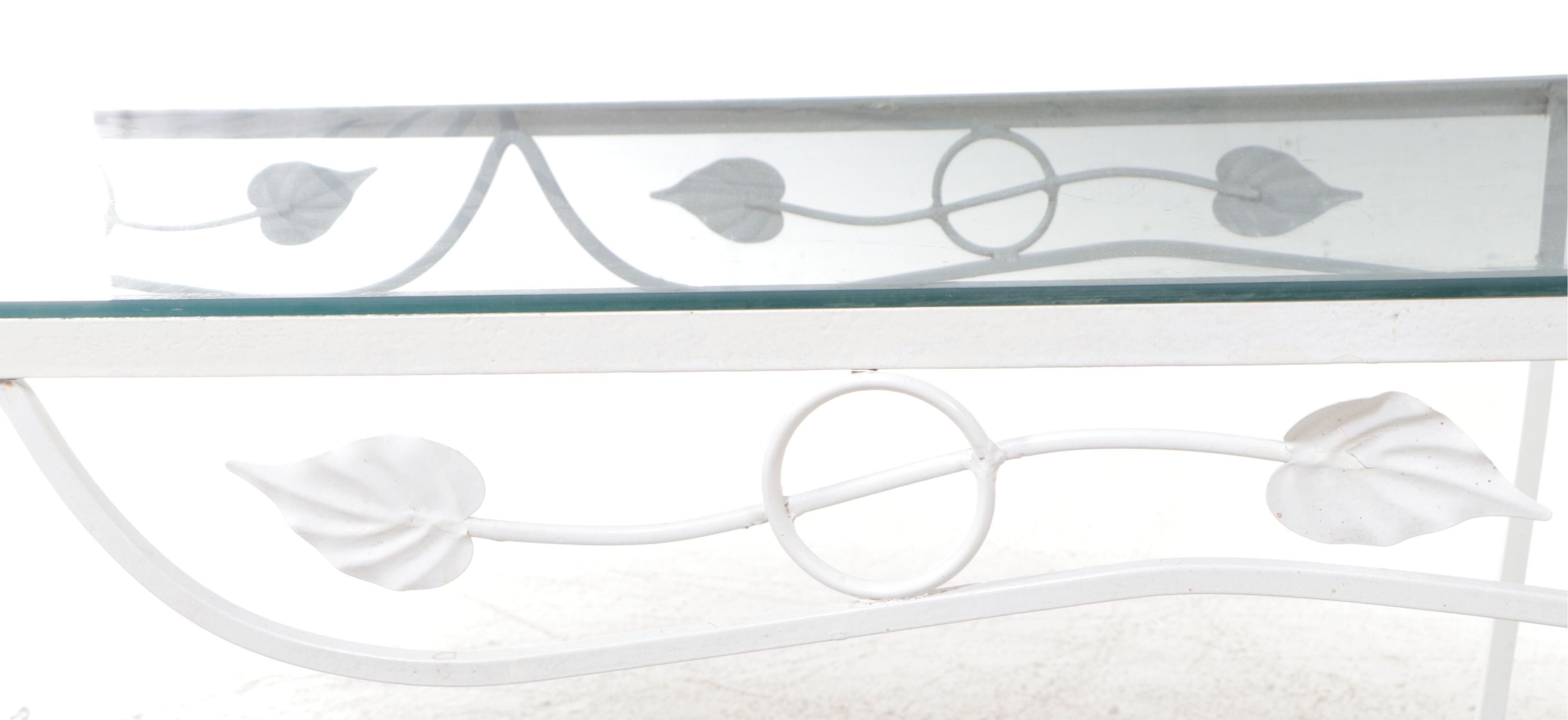 White Painted Wrought Iron Patio Dining Set Plow & Hearth Cushions