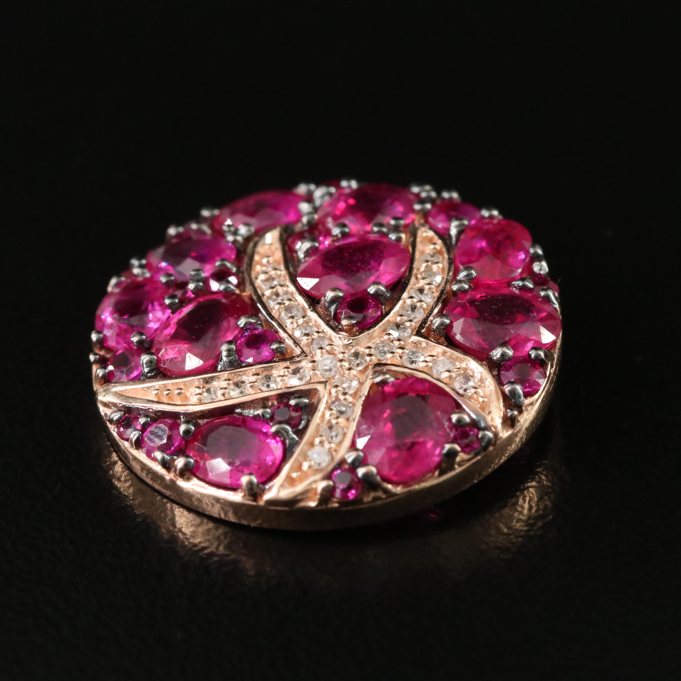 EFFY 14K Rose Gold Ruby and Diamond Starfish Pendant