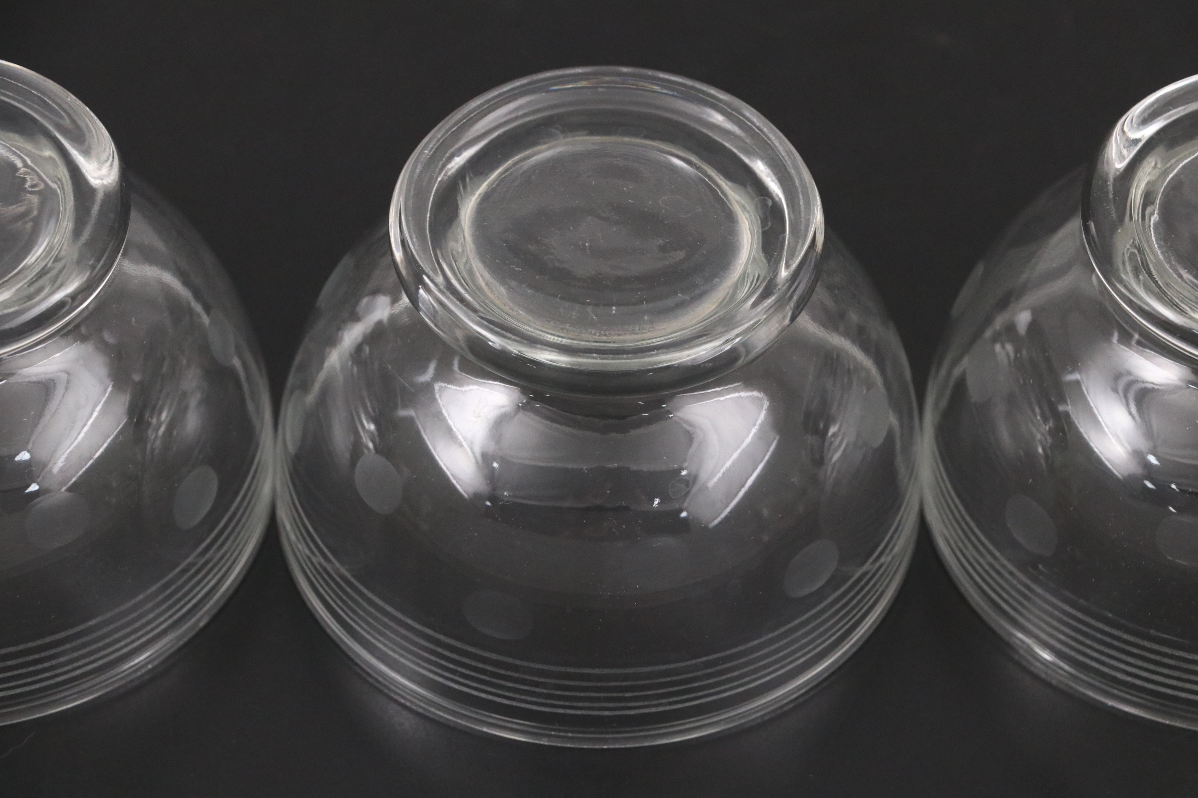 Etched Glass Seafood Cocktails, Glass Compotes, and More Glass Table Décor