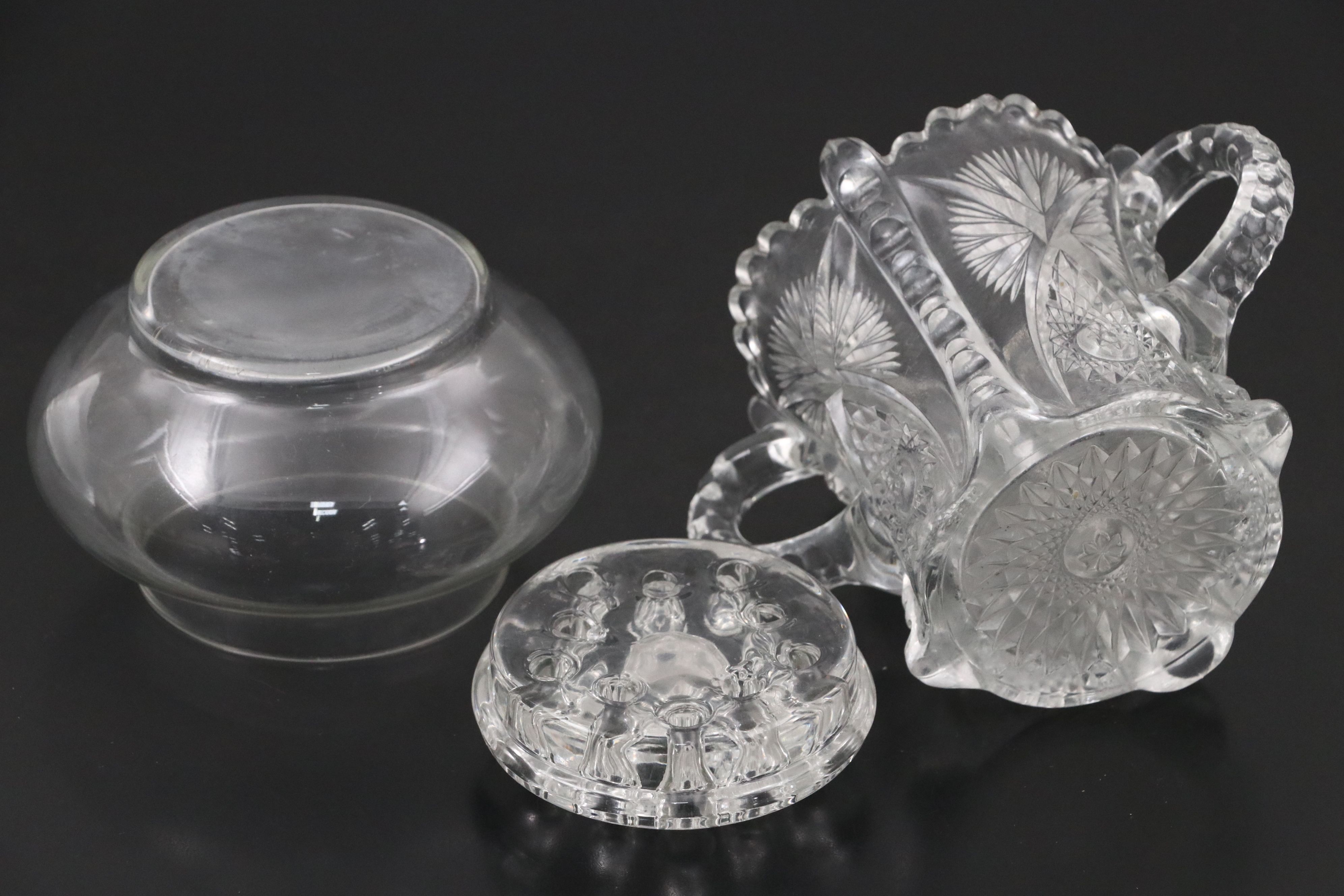 Etched Glass Seafood Cocktails, Glass Compotes, and More Glass Table Décor