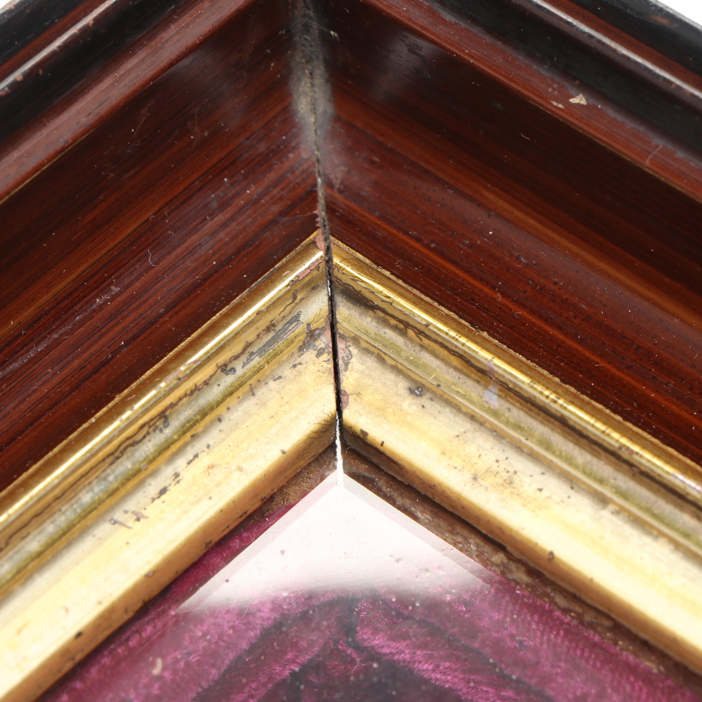 Vintage Framed Handmade Wool Bouquet