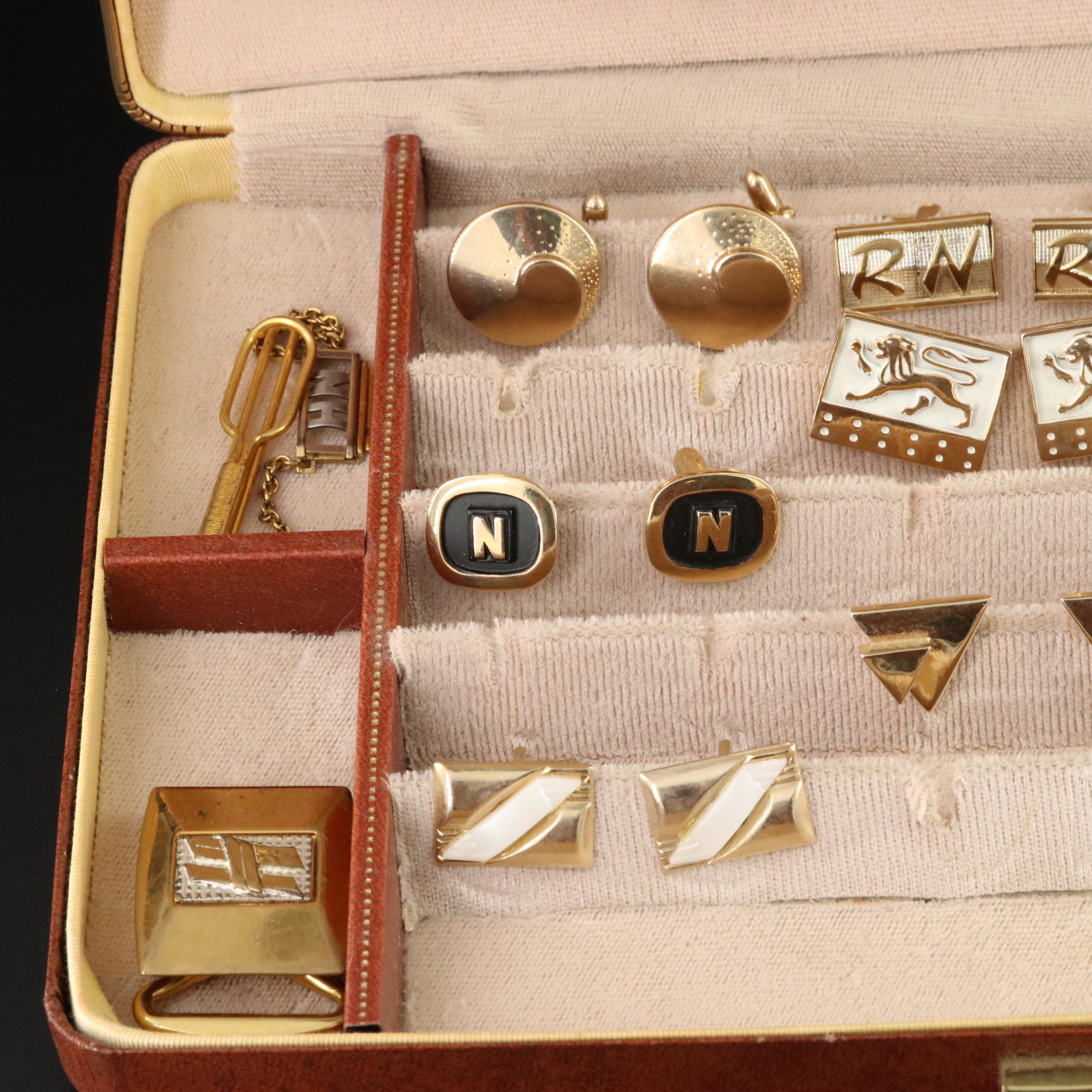 Men's Accessory Collection Including Mother-of-Pearl, Agate and Sterling