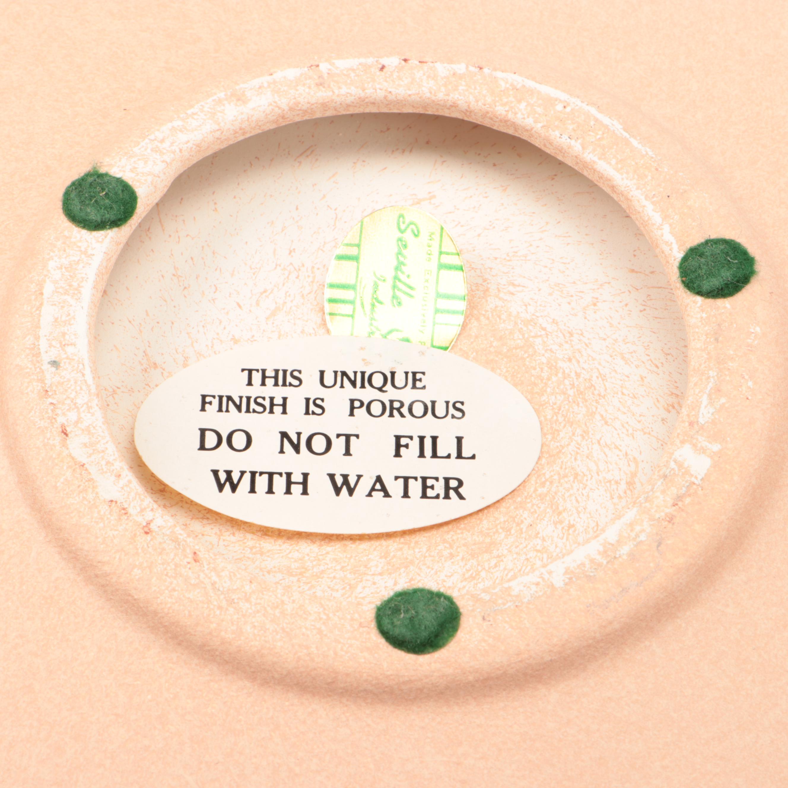 Seville Industries Matte Finish Ceramic Vases and Underplate