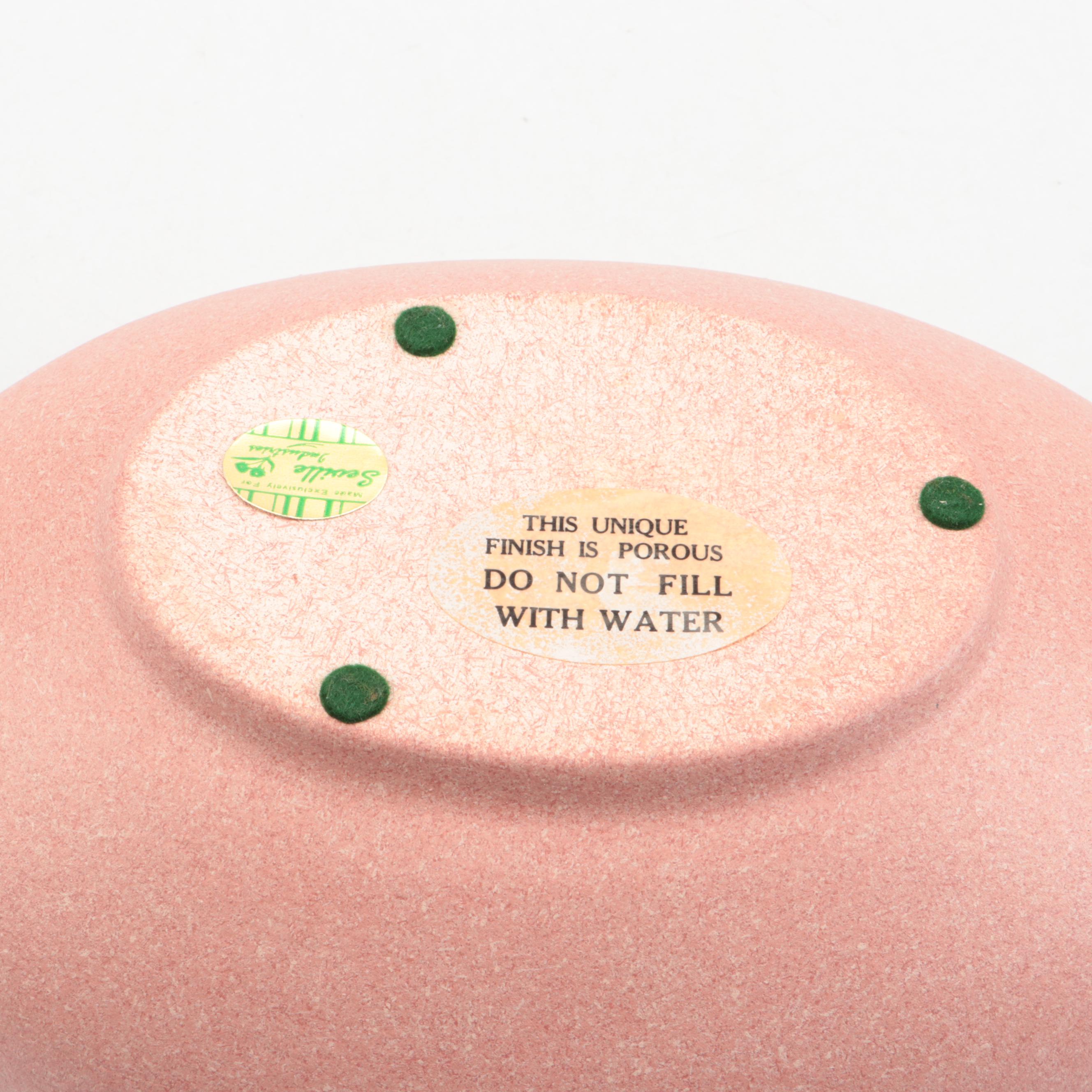 Seville Industries Matte Finish Ceramic Vases and Underplate