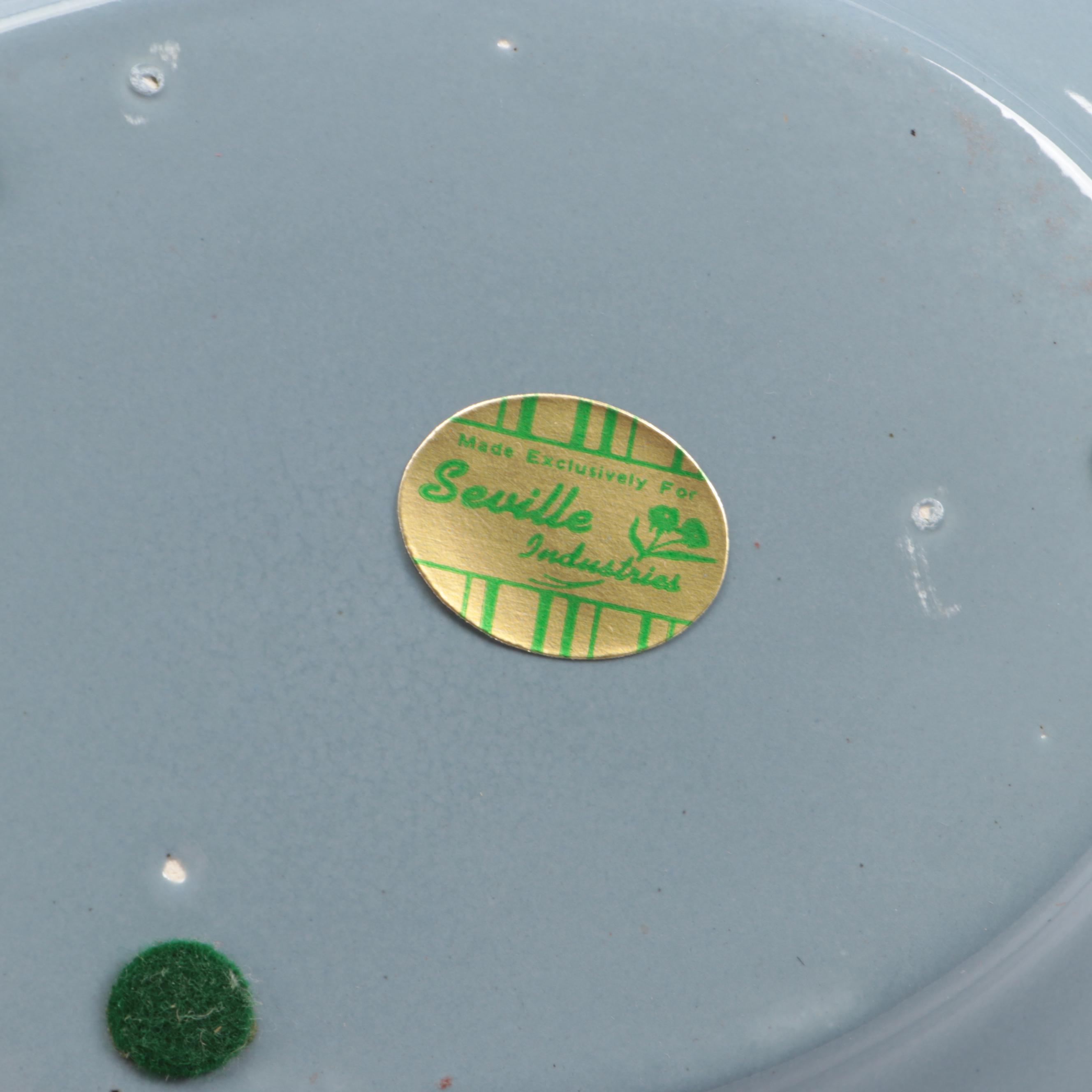 Seville Industries Matte Finish Ceramic Vases and Underplate