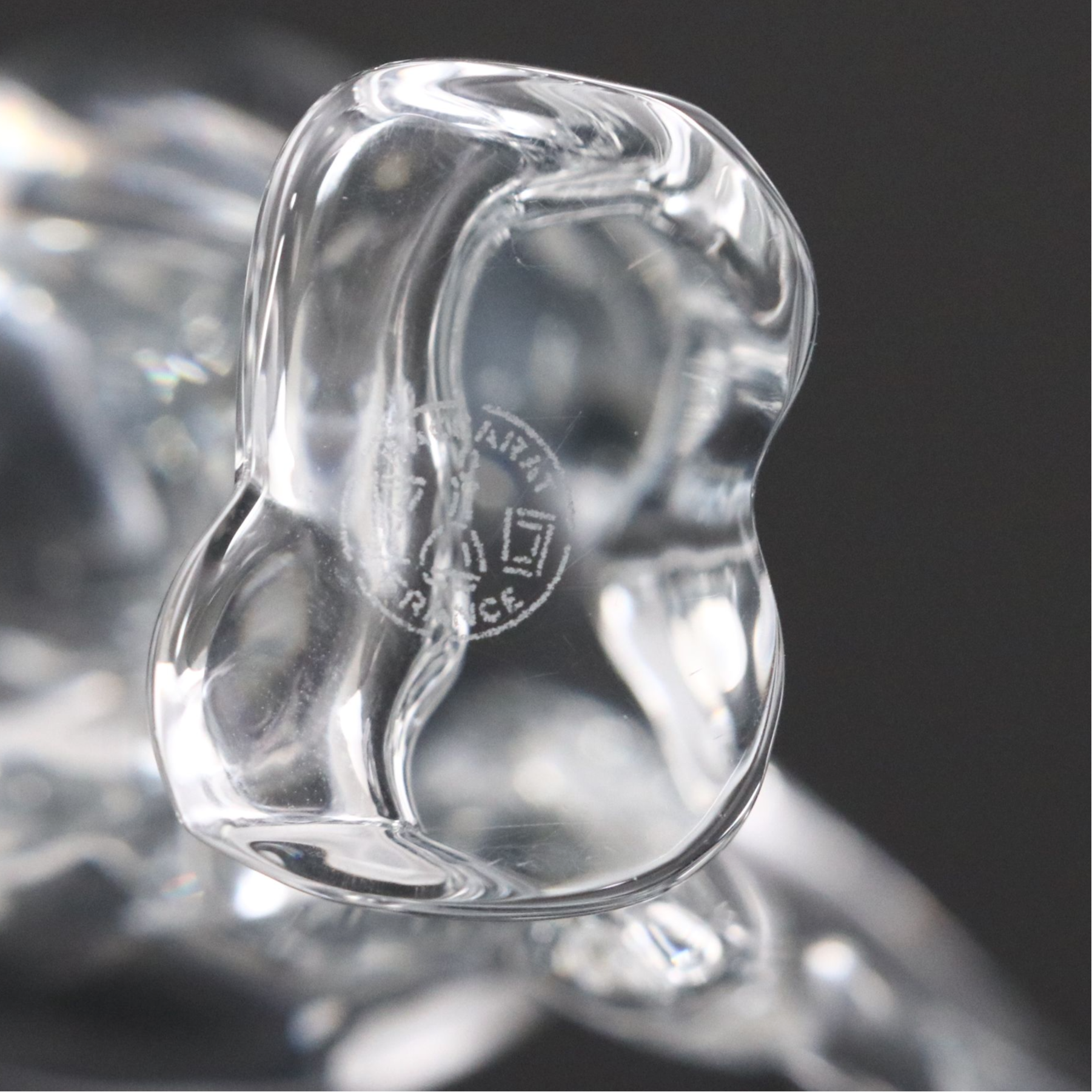 Baccarat "Harmonie" Crystal Vase and "Pouncer" Cat with Orrefors "Fleur" Bowl