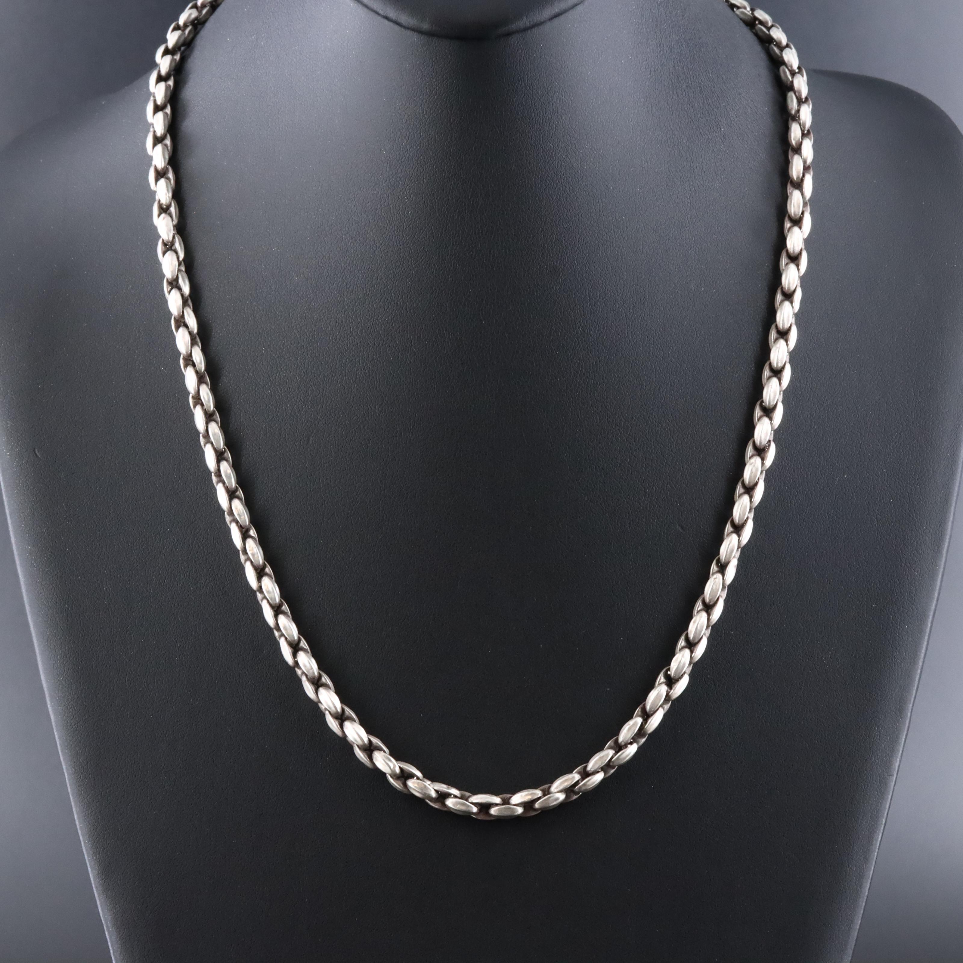 Italian Sterling Fancy Link Necklace