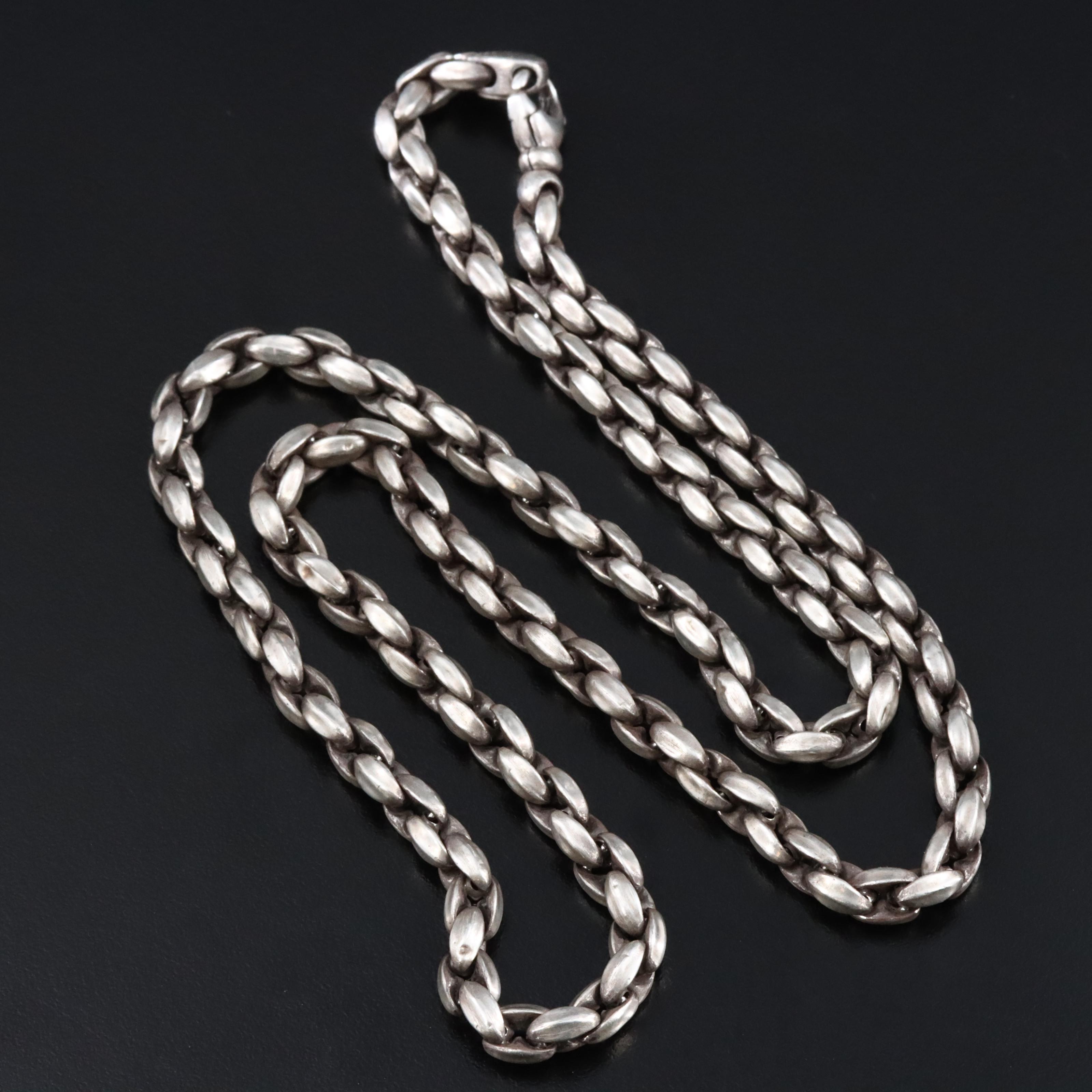 Italian Sterling Fancy Link Necklace