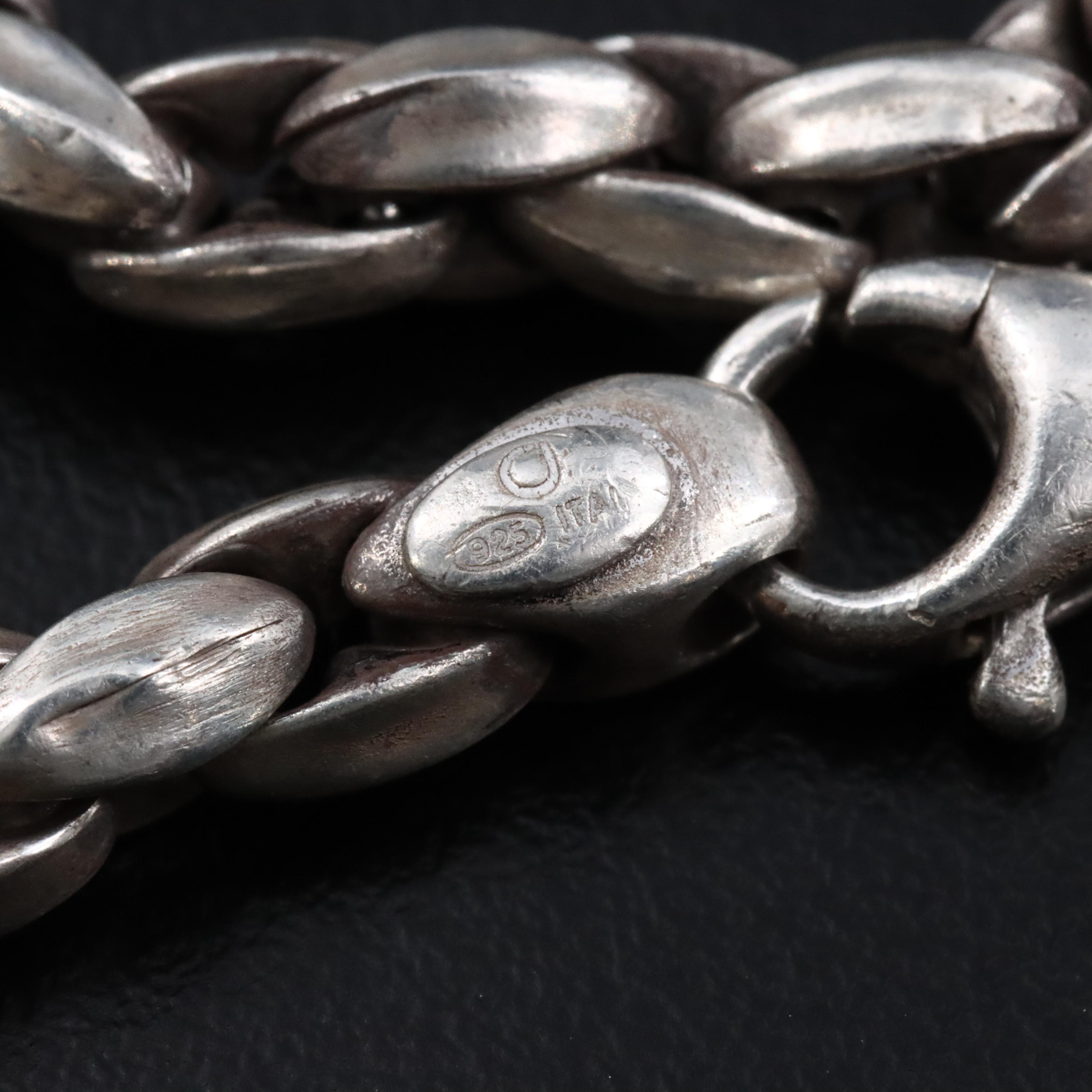 Italian Sterling Fancy Link Necklace