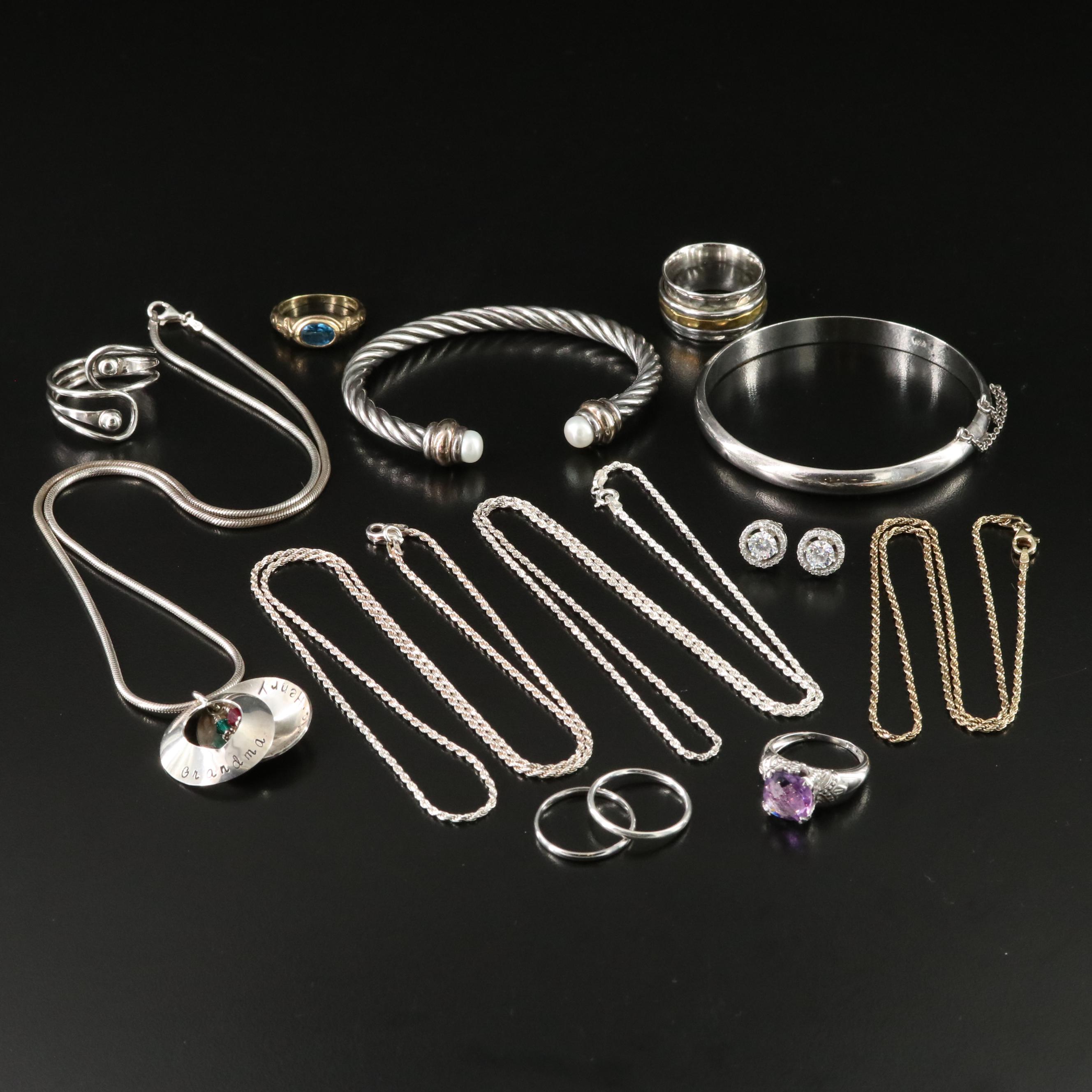 Sterling Jewelry Collection with 14K Accent, Amethyst and Pearl