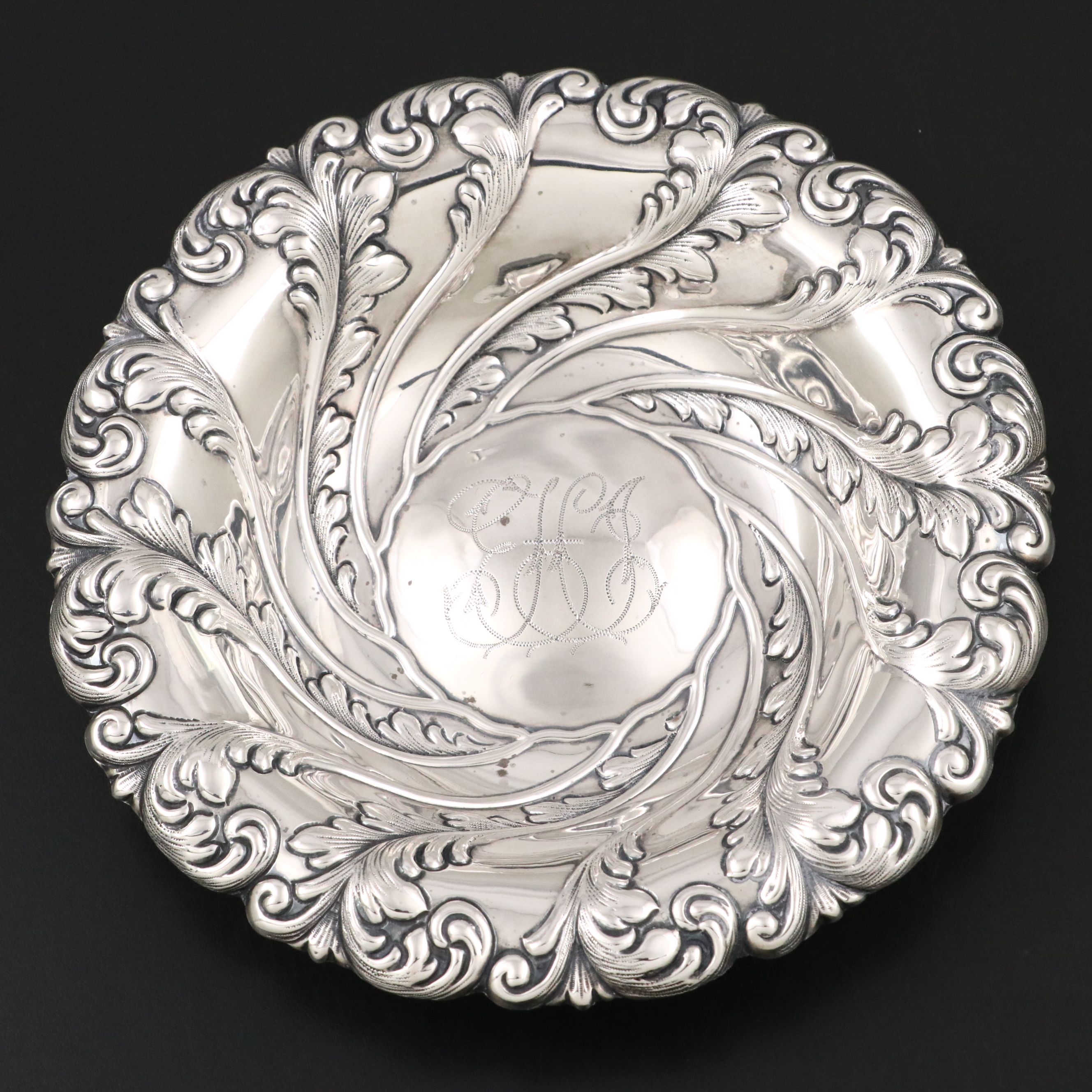 Fuchs & Beiderhase Sterling Silver Scrolling Foliate Bowl, Late 19th Century