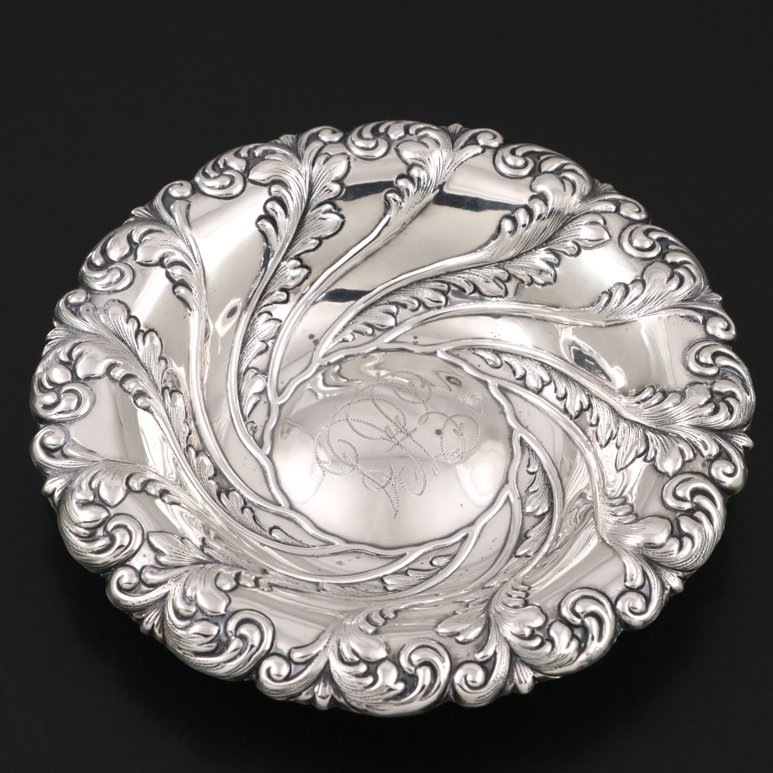Fuchs & Beiderhase Sterling Silver Scrolling Foliate Bowl, Late 19th Century