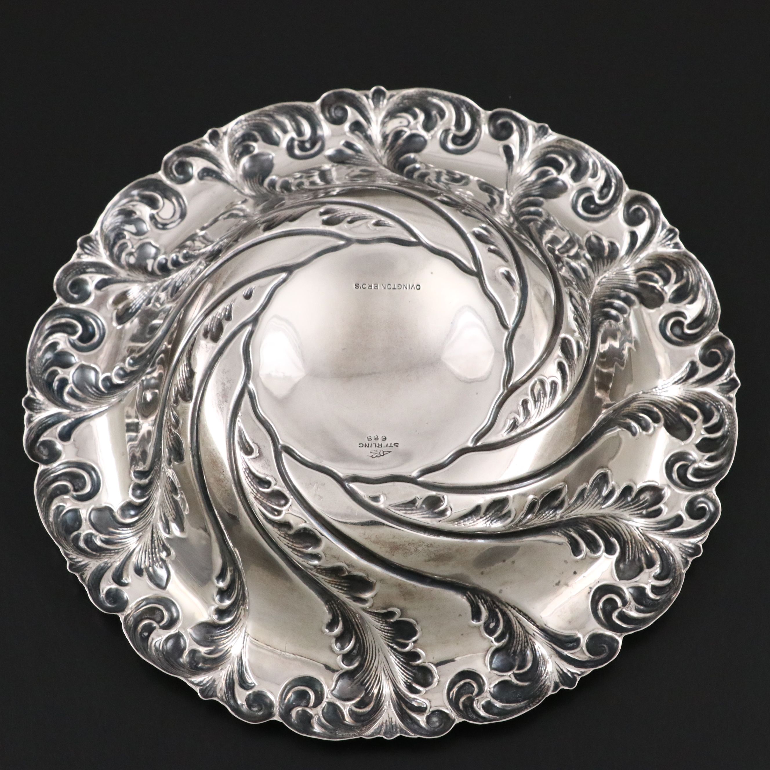 Fuchs & Beiderhase Sterling Silver Scrolling Foliate Bowl, Late 19th Century