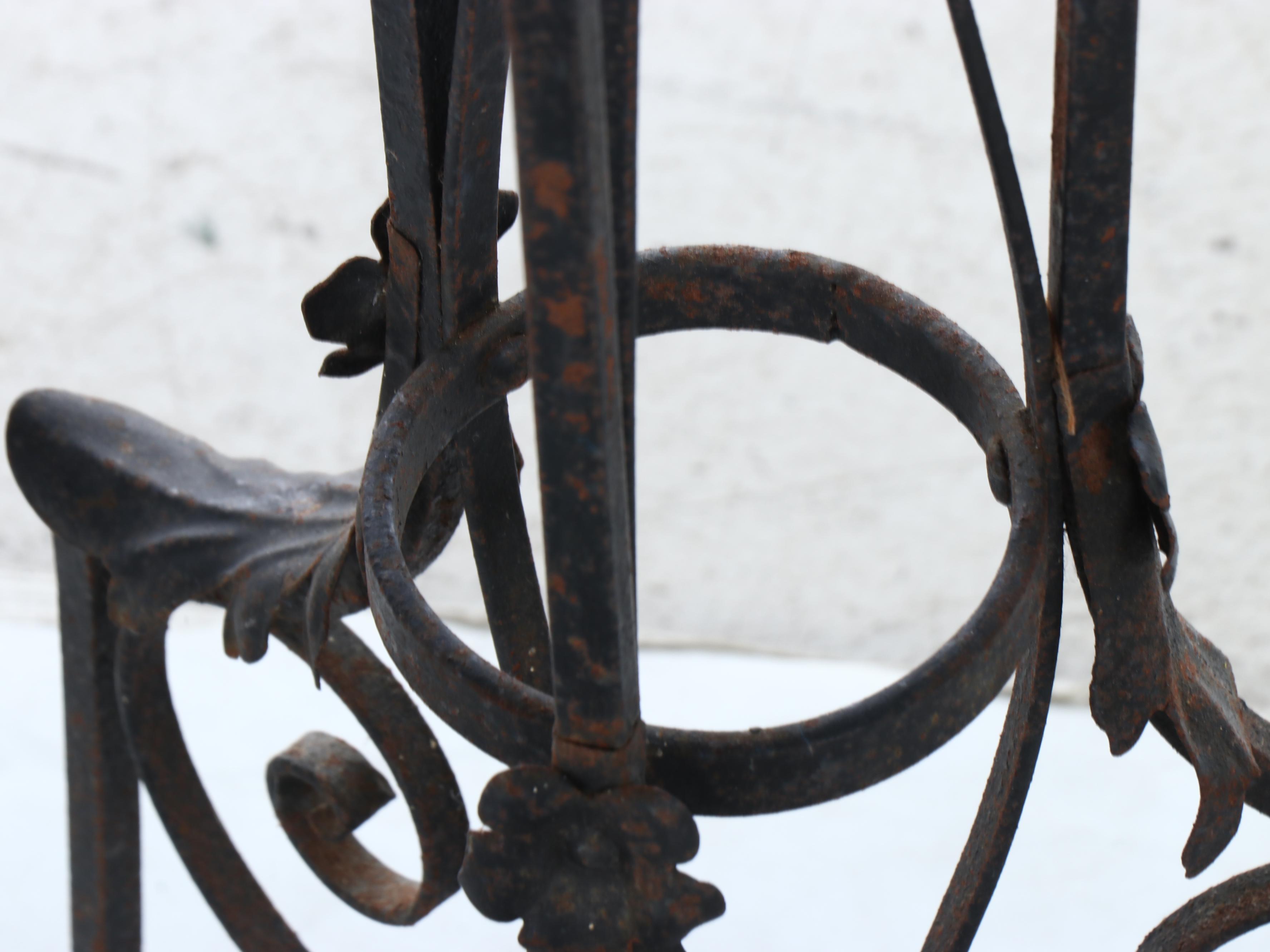 Wrought Iron Planter Stands, Early to Mid-20th Century