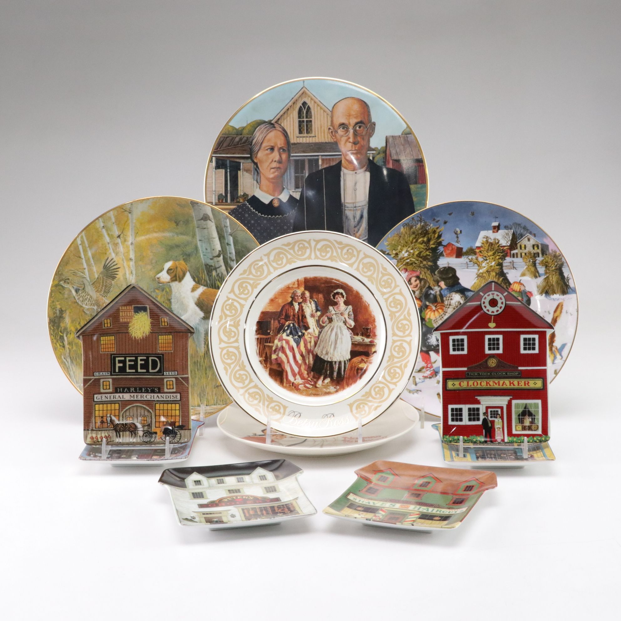 Charles Wysocki "Country Corners" Series and More Collector Plates, 1980s