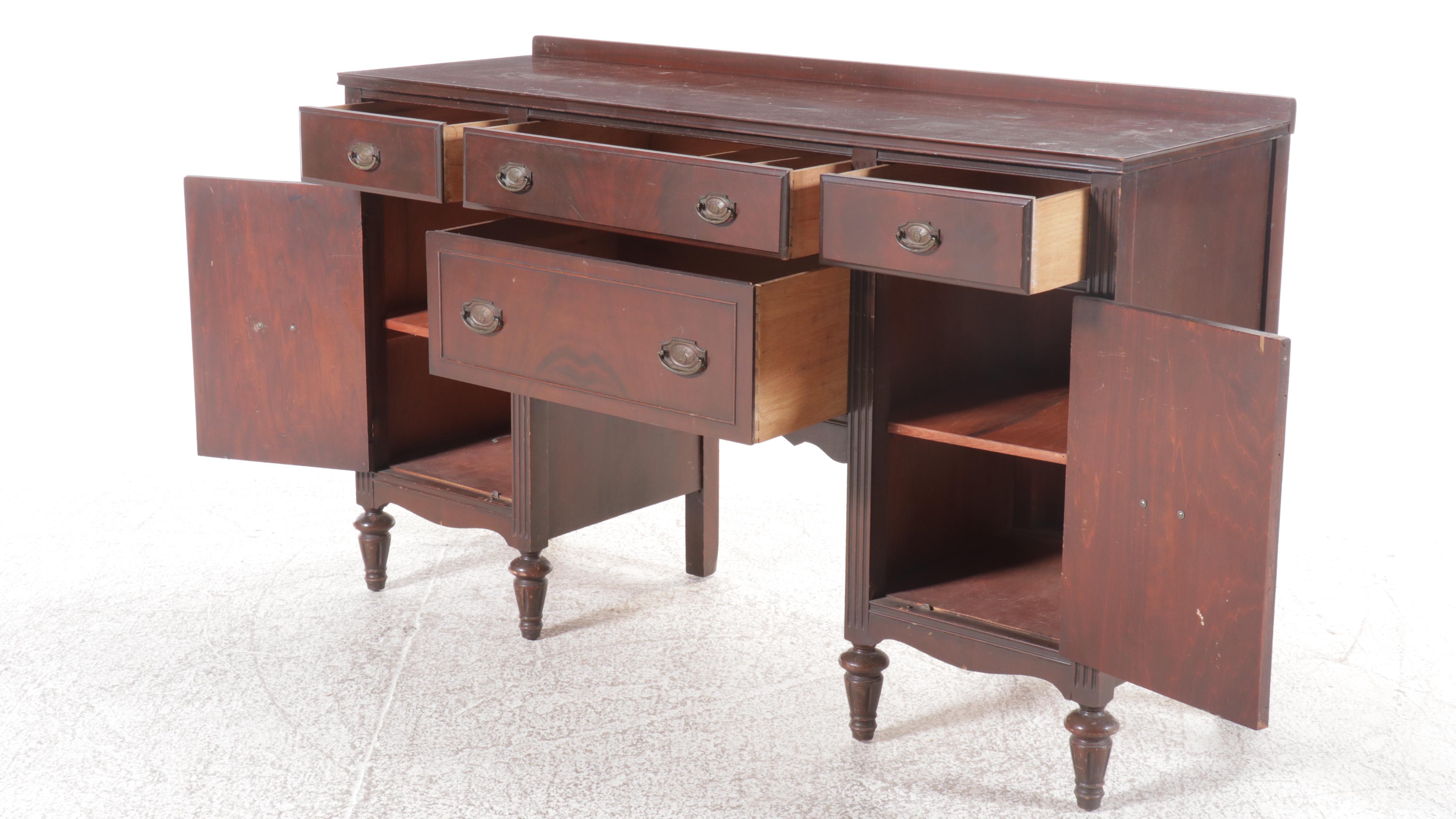 Webb Furniture Co. Mahogany Finish Buffet with Mirror