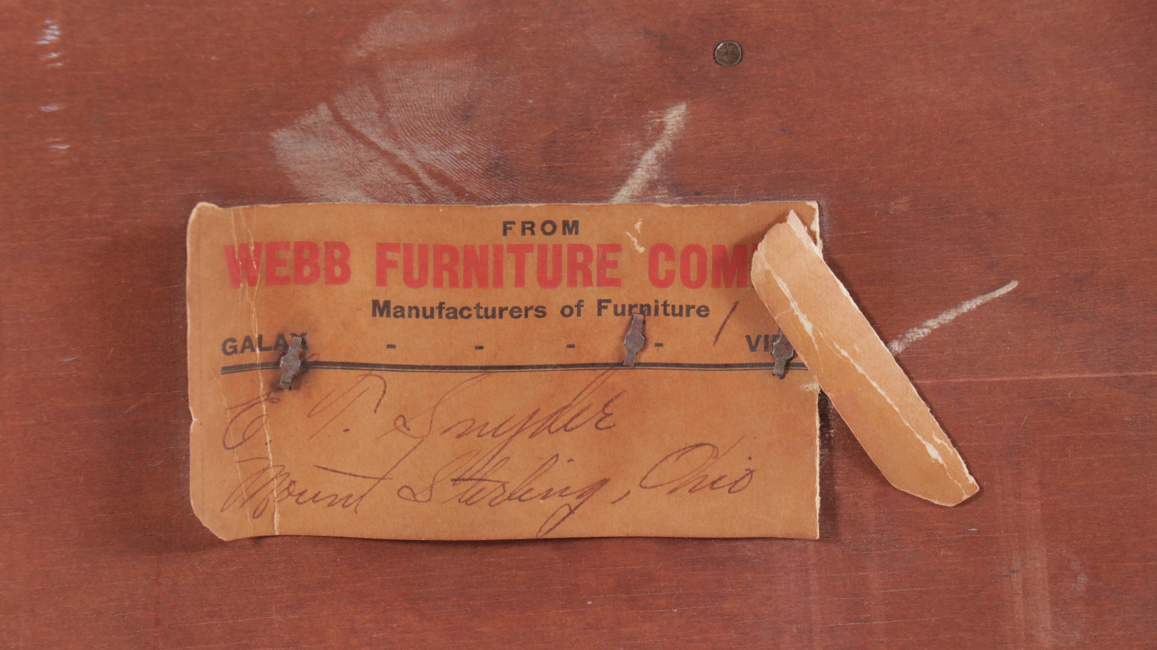 Webb Furniture Co. Mahogany Finish Buffet with Mirror