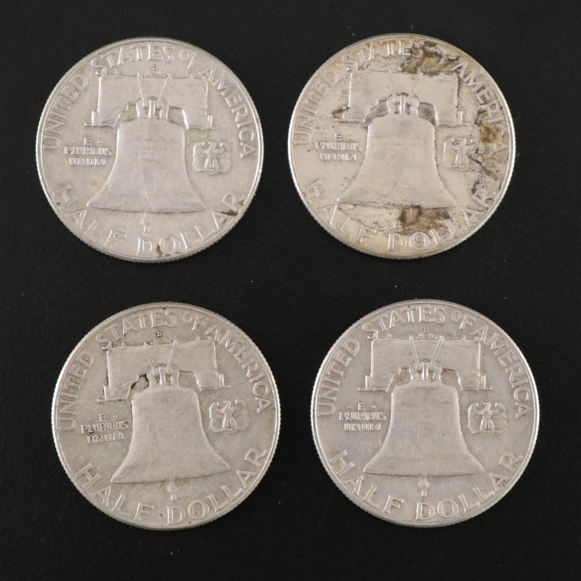 Twenty Franklin Silver Half  Dollars