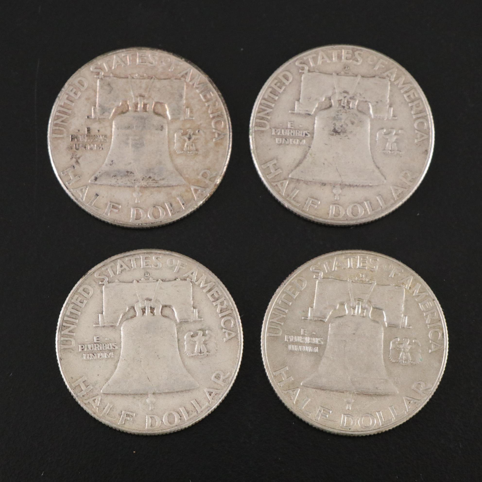 Twenty Franklin Silver Half  Dollars