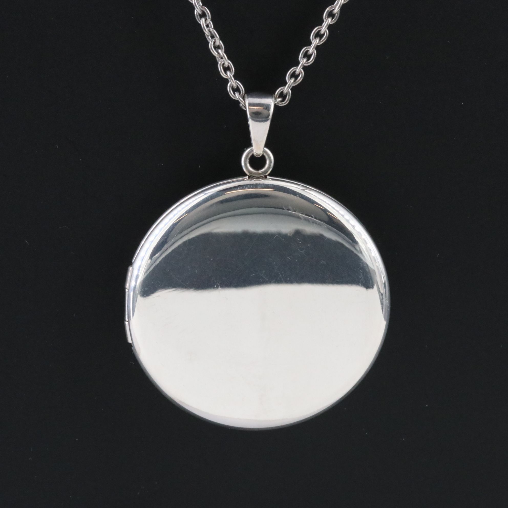 Sterling Photo Locket Pendant Necklace