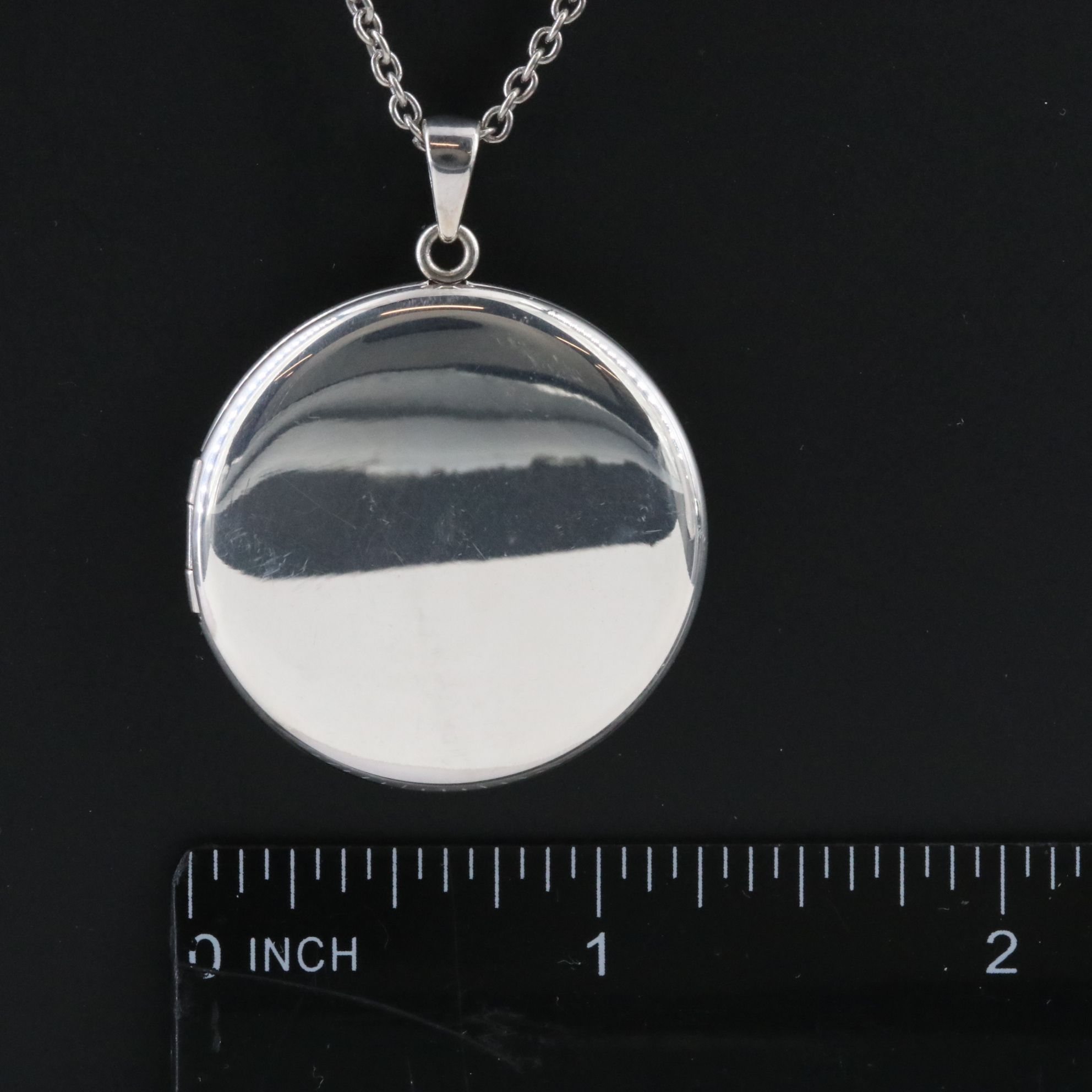 Sterling Photo Locket Pendant Necklace