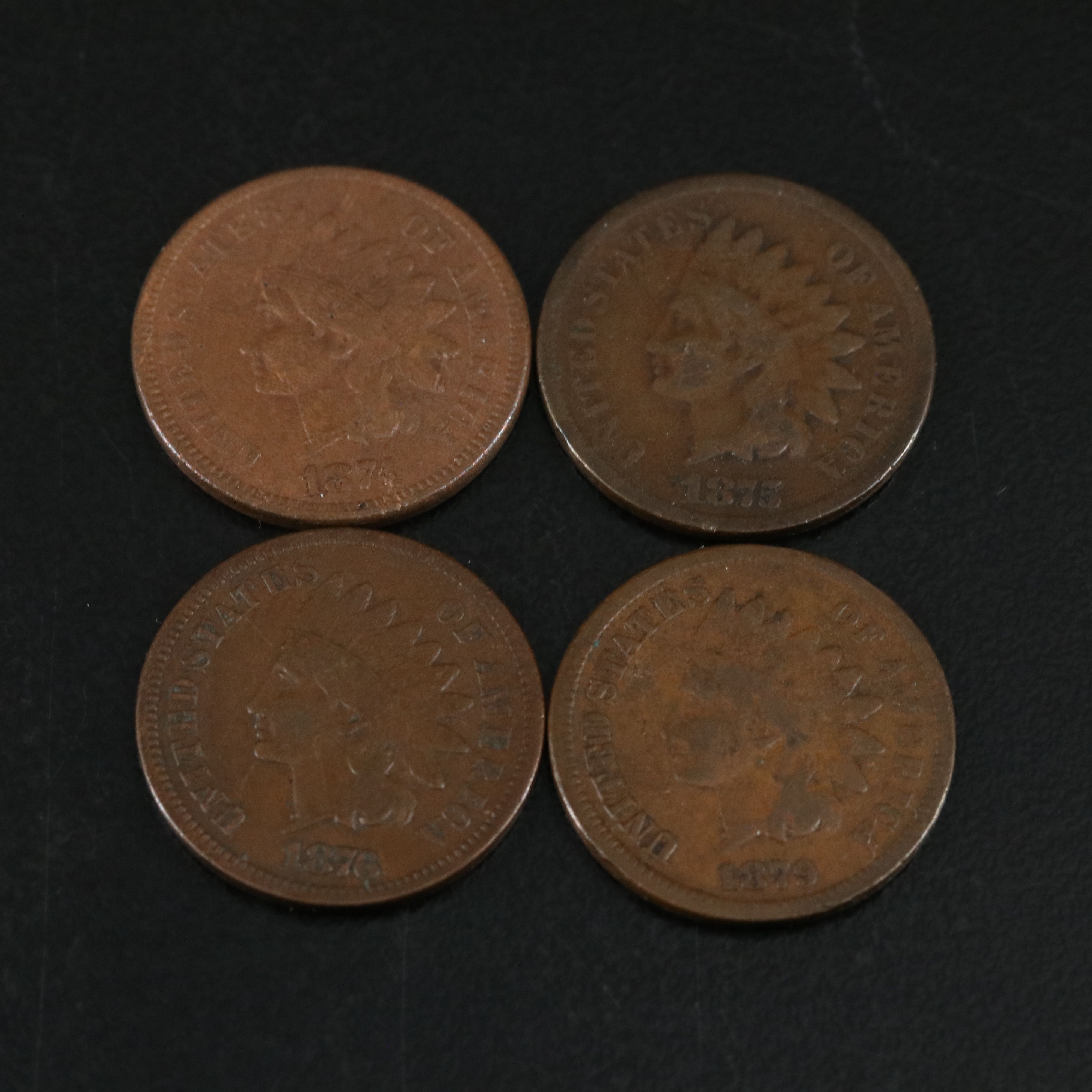 Four Early Date Indian Cents