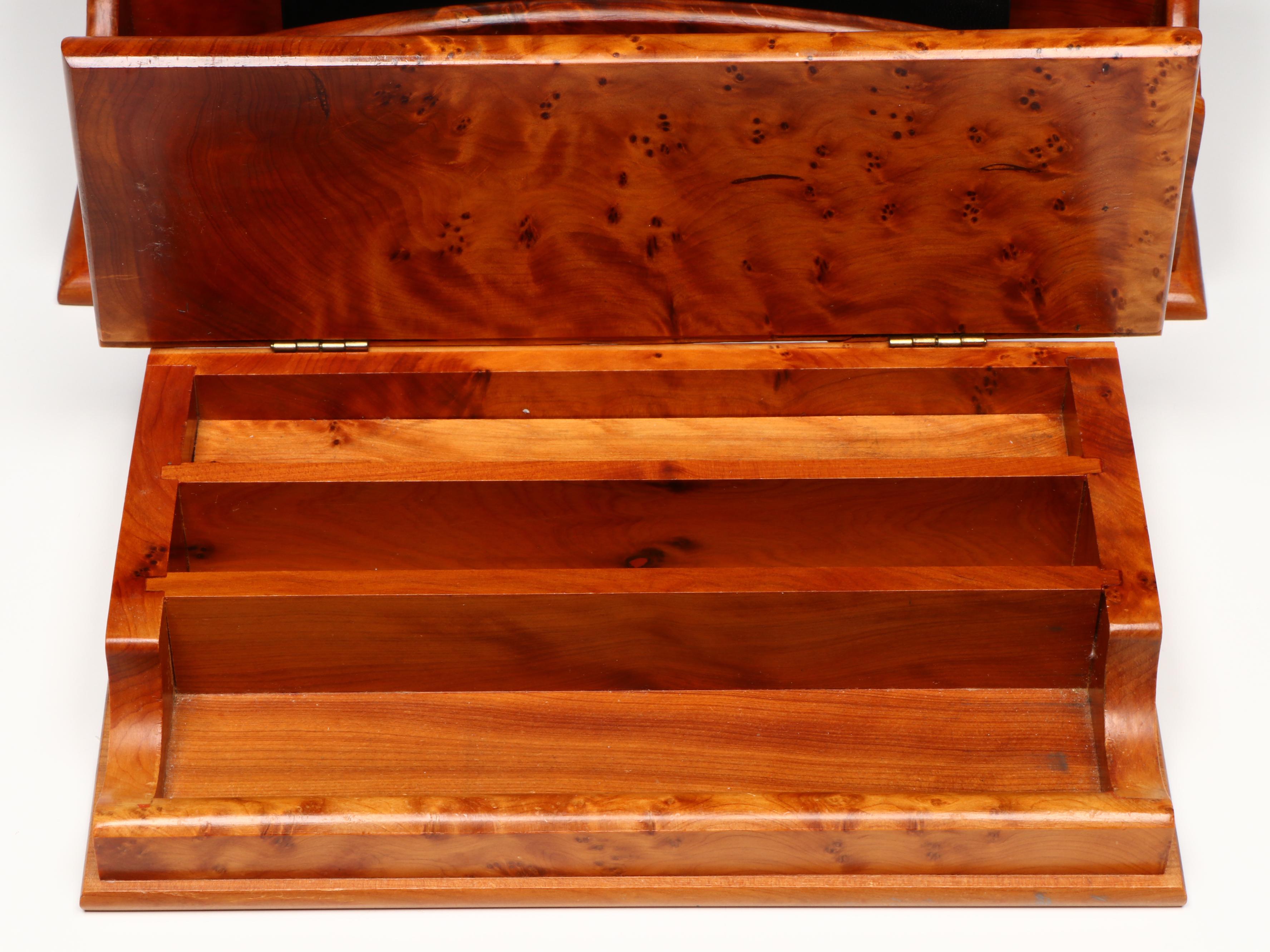 English Sterling Silver Letter Opener & Magnifyer Set, Burlwood Boxes and More