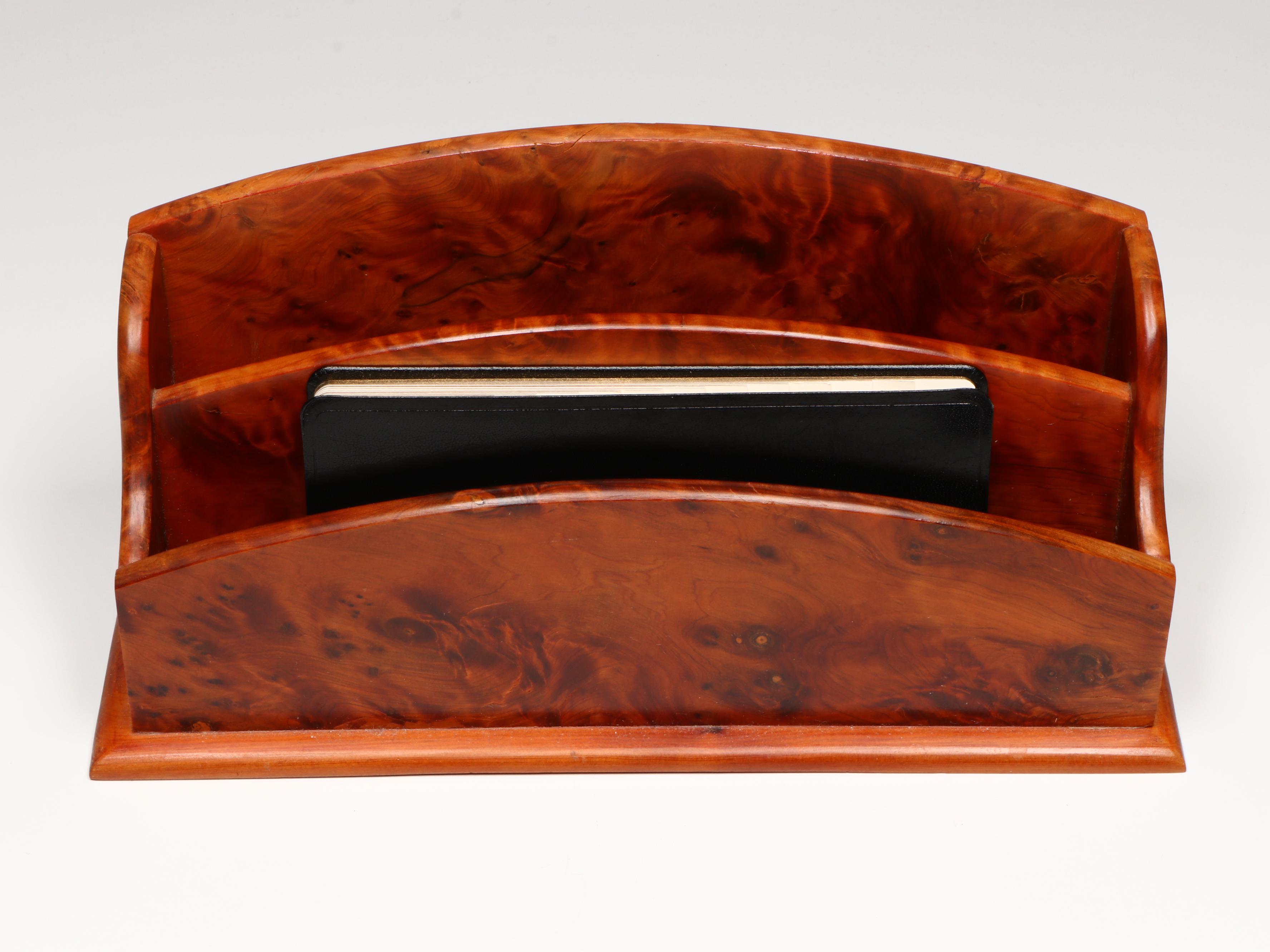 English Sterling Silver Letter Opener & Magnifyer Set, Burlwood Boxes and More