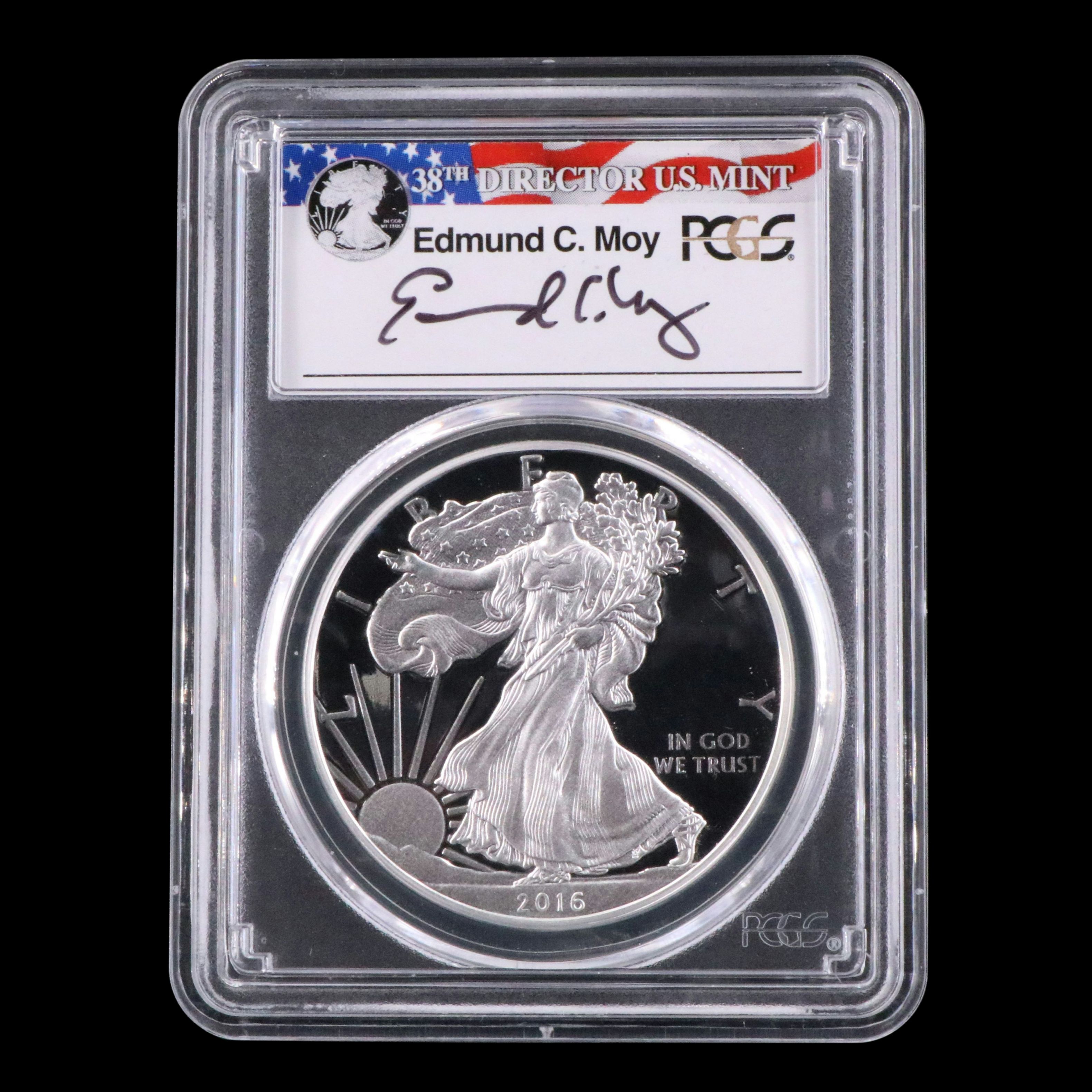 PCGS PR70DCAM 2016-W American Silver Eagle Proof Coin (Moy Signed)