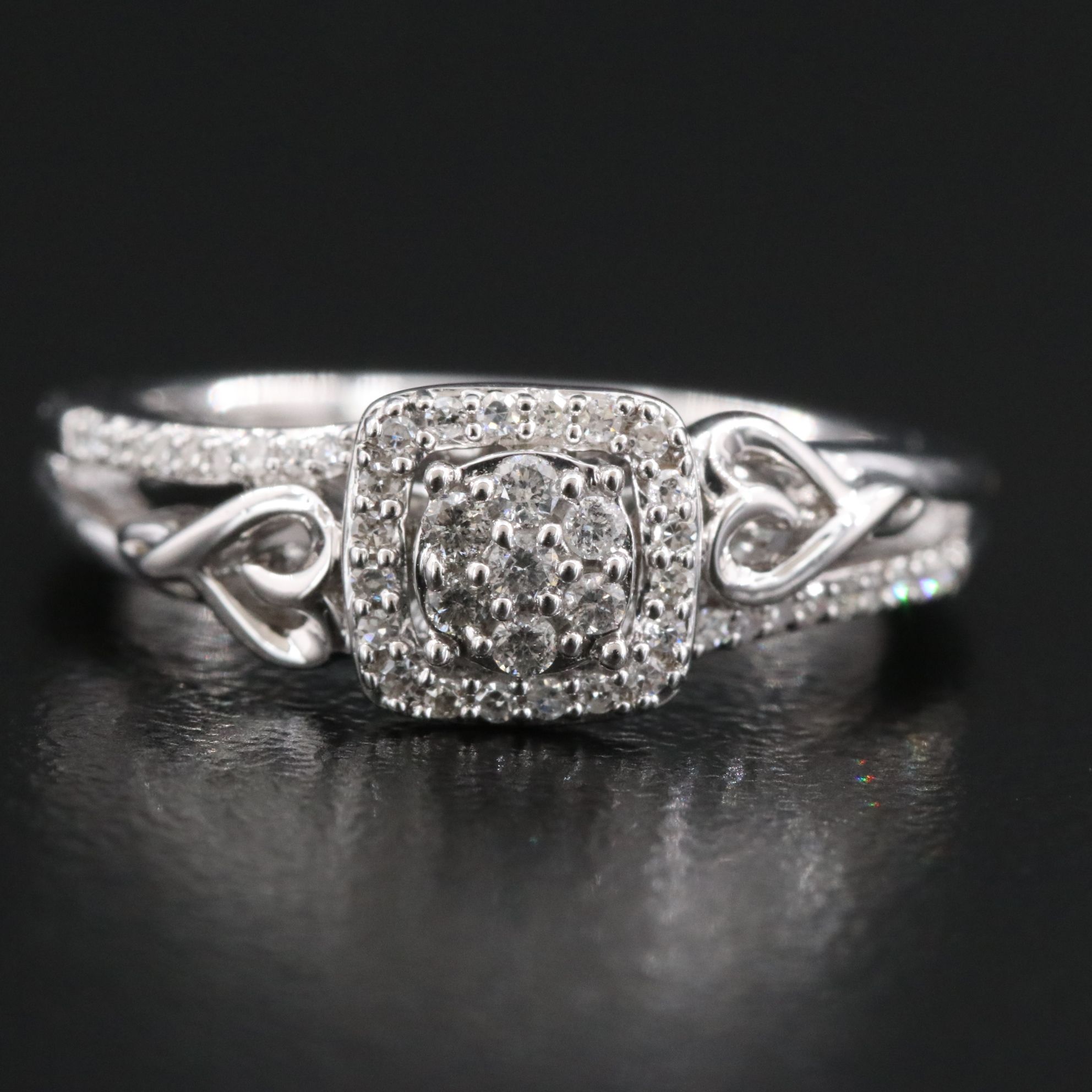 Hallmark Sterling Diamond Cluster Ring