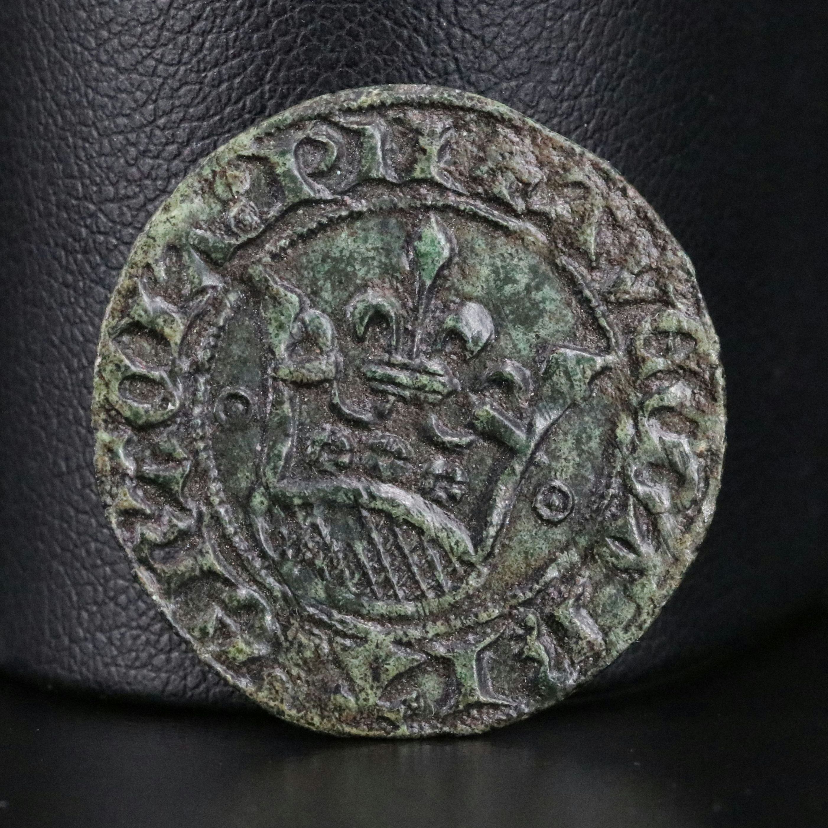Medieval France, Maine Æ Jeton Coin, ca. 1300