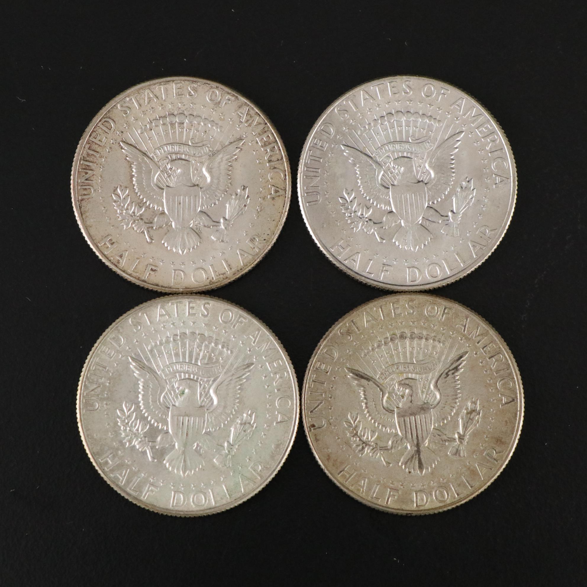 Twenty-One Kennedy 40% Silver Half Dollars, 1966-1968