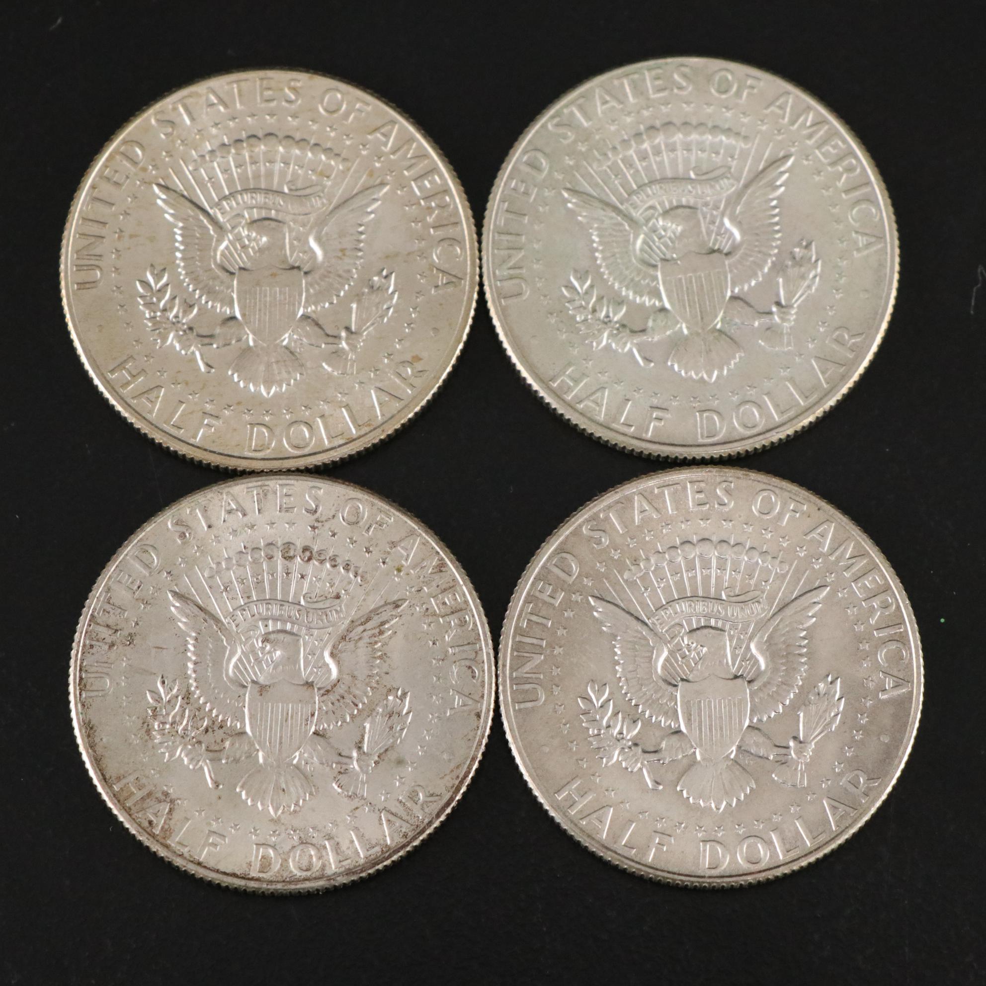 Twenty-One Kennedy 40% Silver Half Dollars, 1966-1968