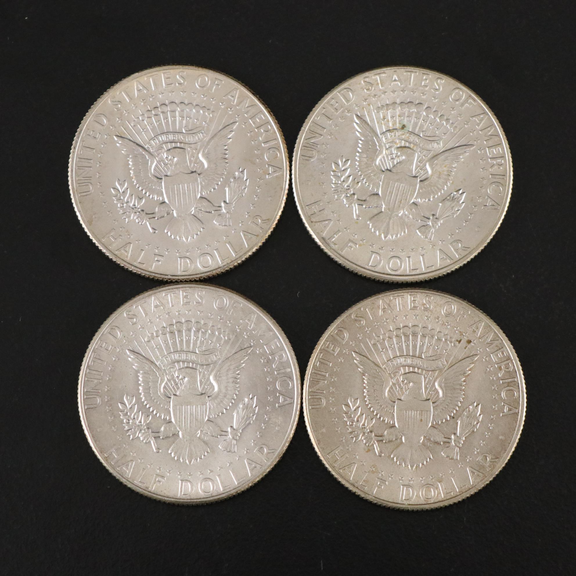 Twenty-One Kennedy 40% Silver Half Dollars, 1966-1968