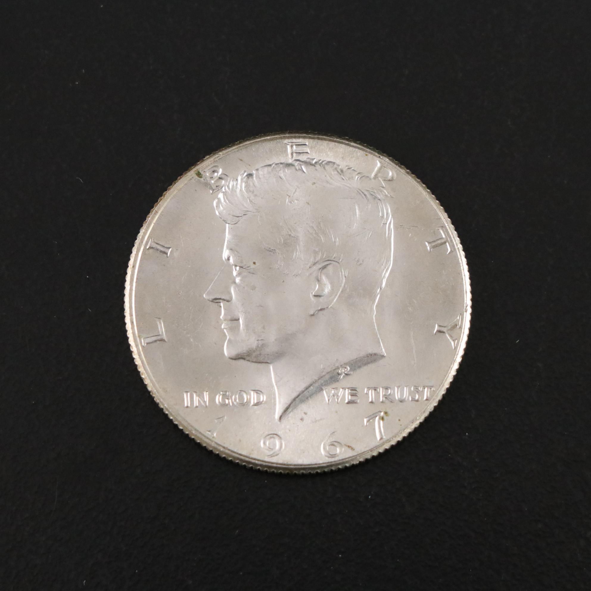 Twenty-One Kennedy 40% Silver Half Dollars, 1966-1968