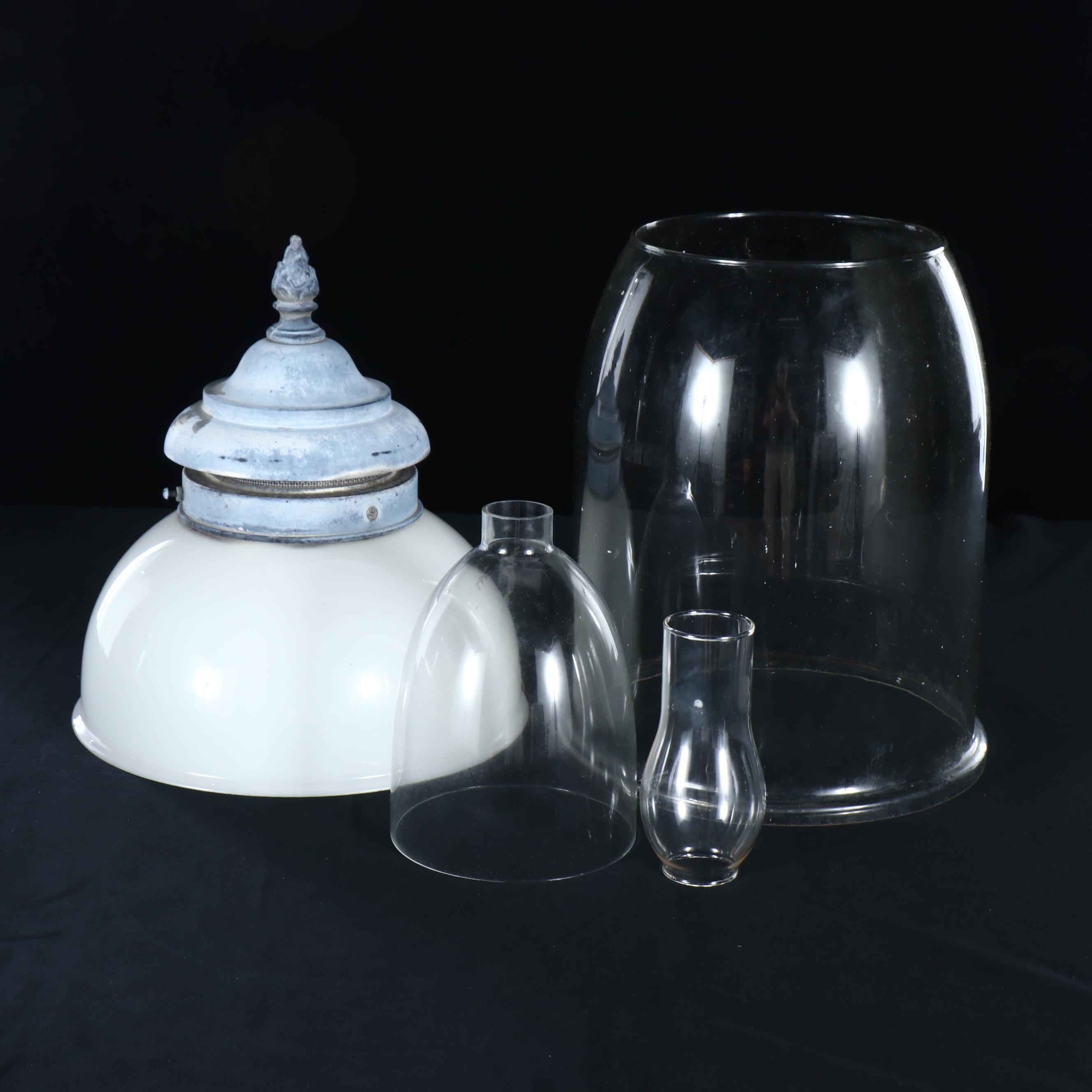 Glass Hurricane, Chimney and More Glass Shades