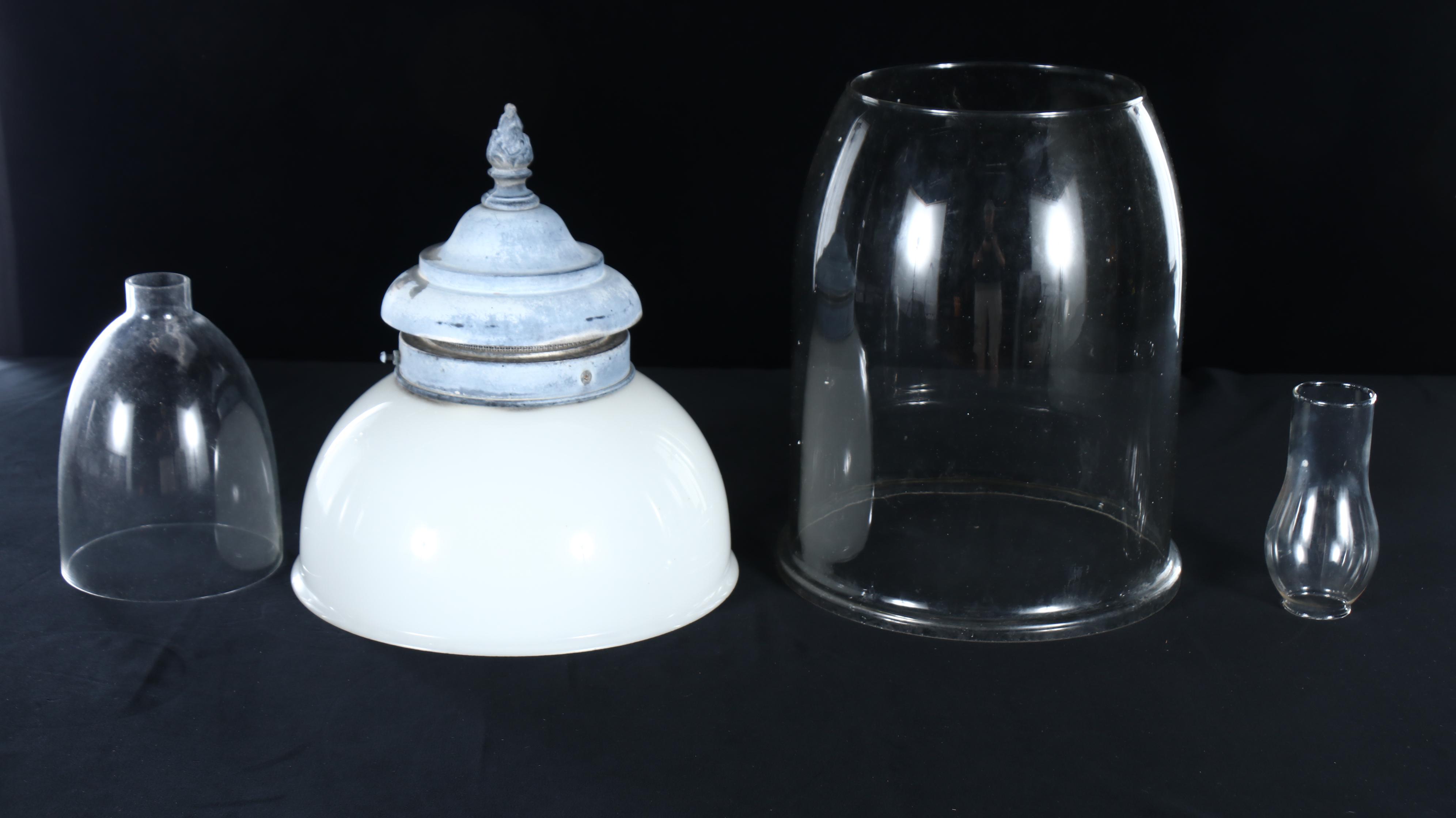 Glass Hurricane, Chimney and More Glass Shades