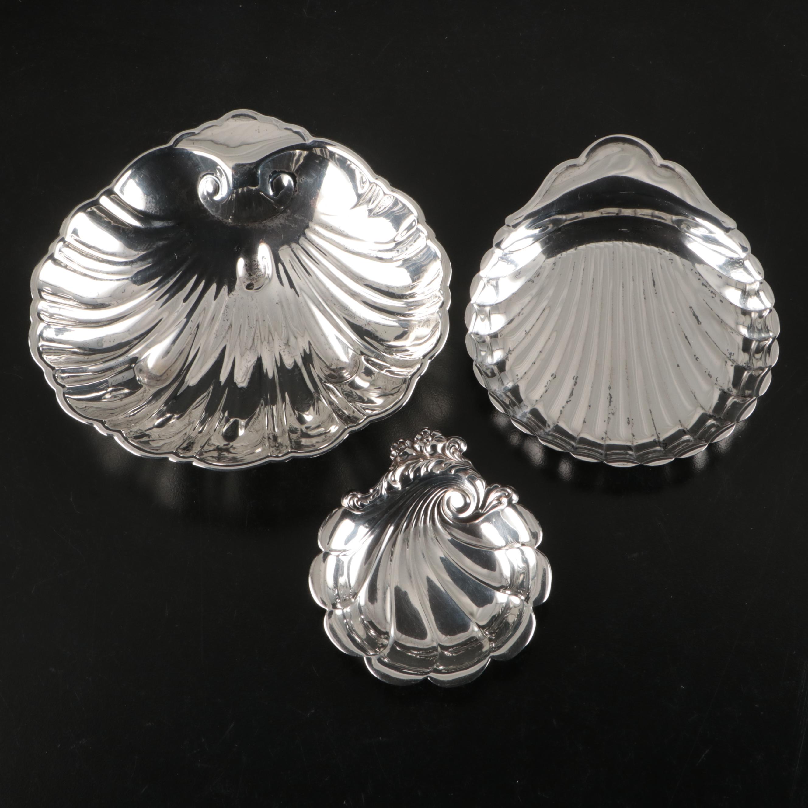 American Sterling Silver Shell Form Dishes