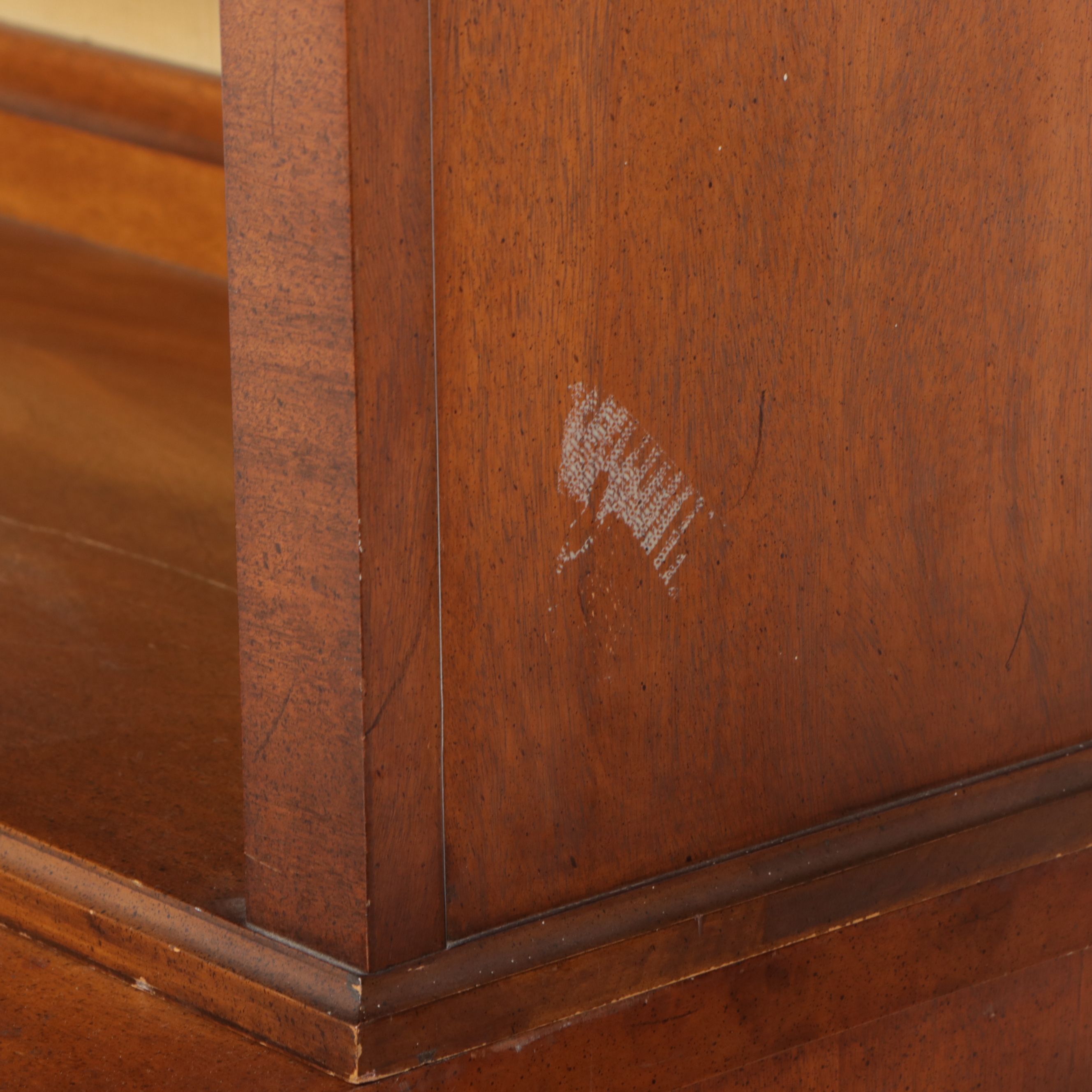 Pair of White Furniture Regency Style Walnut China Cabinets, Mid-20th Century