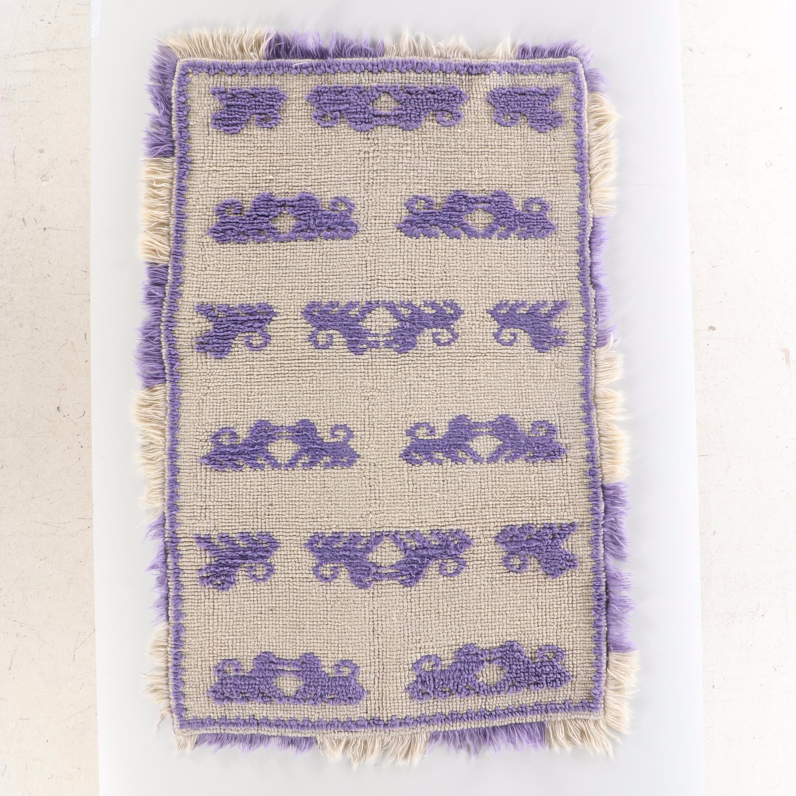 3'2 x 4'8 Hand-Knotted Accent Rug with Evelyn Ackerman Handwoven Wool Tapestry