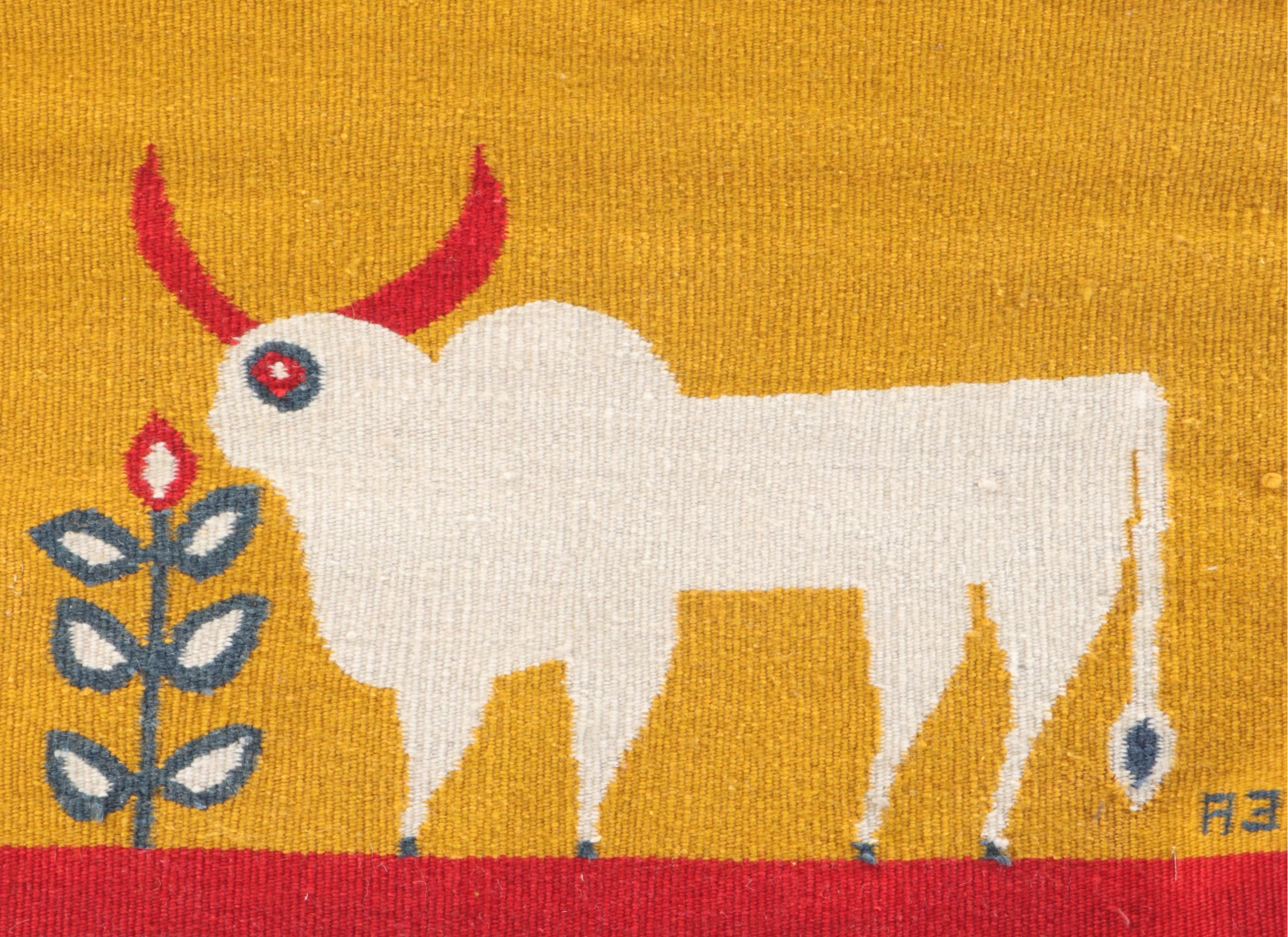 3'2 x 4'8 Hand-Knotted Accent Rug with Evelyn Ackerman Handwoven Wool Tapestry